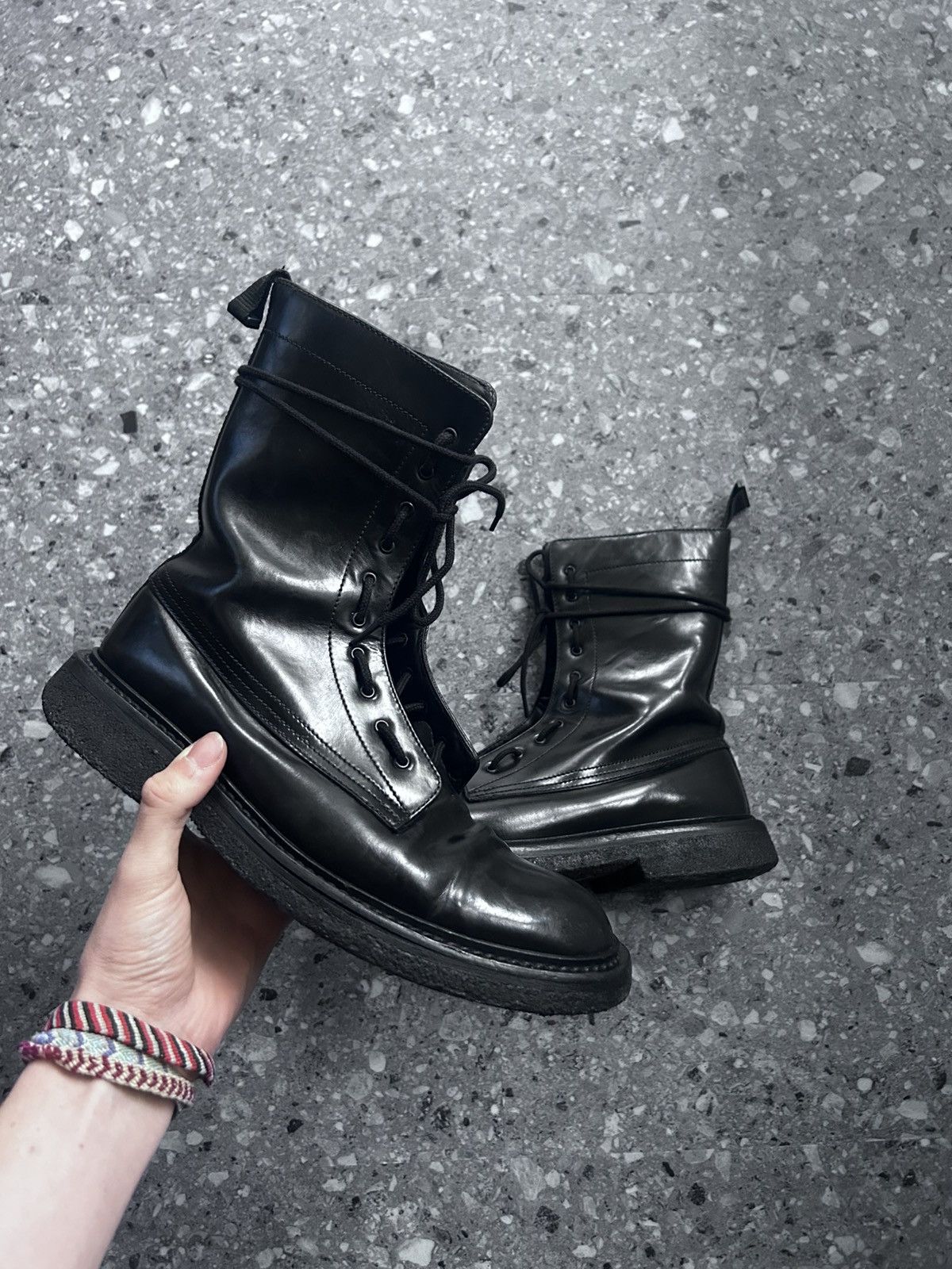 Dior × Hedi Slimane Dior Homme A/W 2007 “navigate” combat boot Size US 9 / EU 42 - 1 Thumbnail