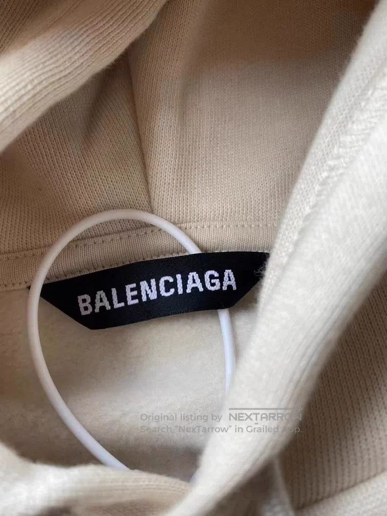 Balenciaga Balenciaga Ivory Embroidered Logo Hoodie Size US M / EU 48-50 / 2 - 3 Thumbnail