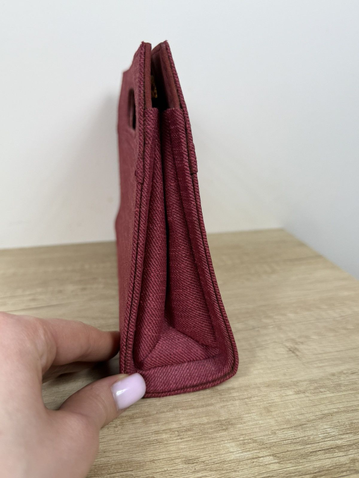 Other Edgar Vos Burgundy Bag Minimal Structured Handbag Vintage Size ONE SIZE - 2 Thumbnail