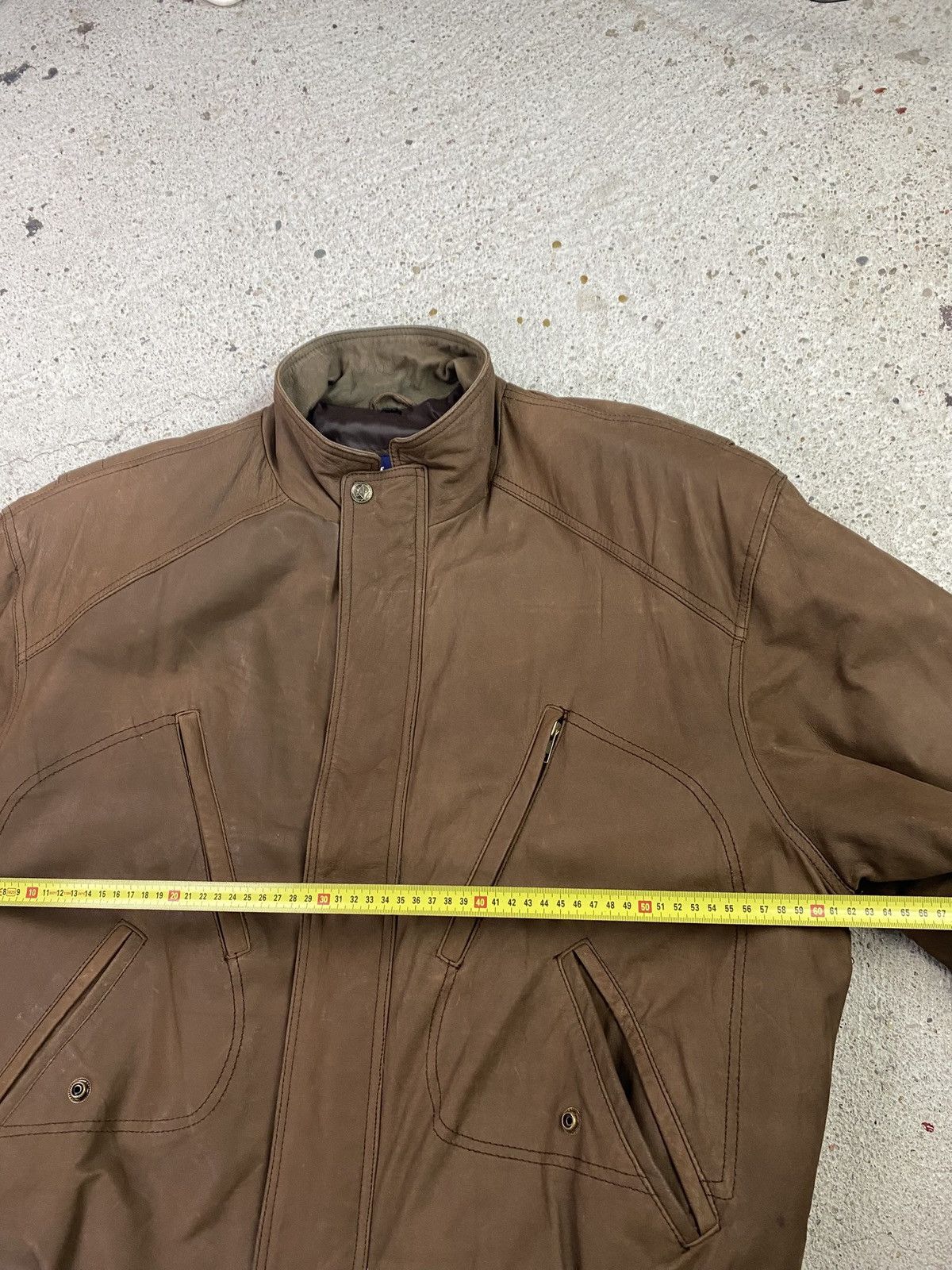 Vintage Vintage leather jacket avant garde archive oversized Size US XL / EU 56 / 4 - 9 Thumbnail