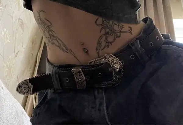 Cowboy Equipment american western silver snakeskin pu leather belt Size ONE SIZE - 7 Thumbnail
