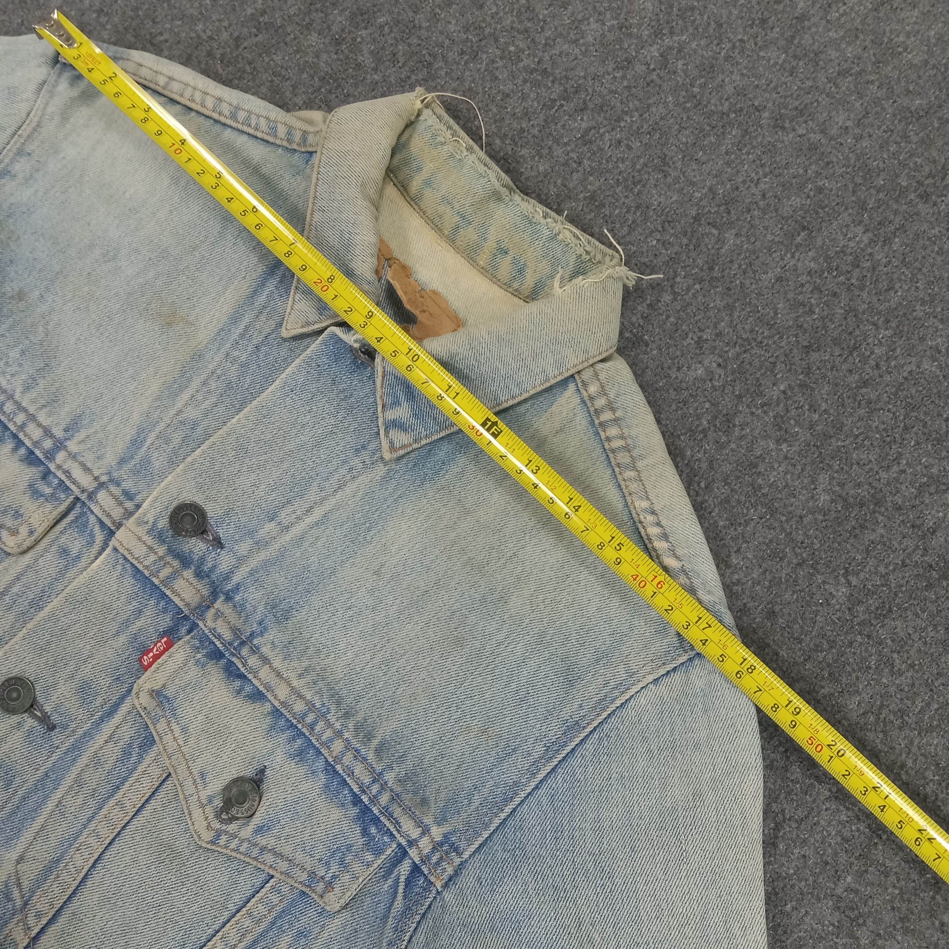Levi's × Vintage Levi's 501 X Skulls Custom Art Bikers Denim Jacket Size US S / EU 44-46 / 1 - 7 Thumbnail