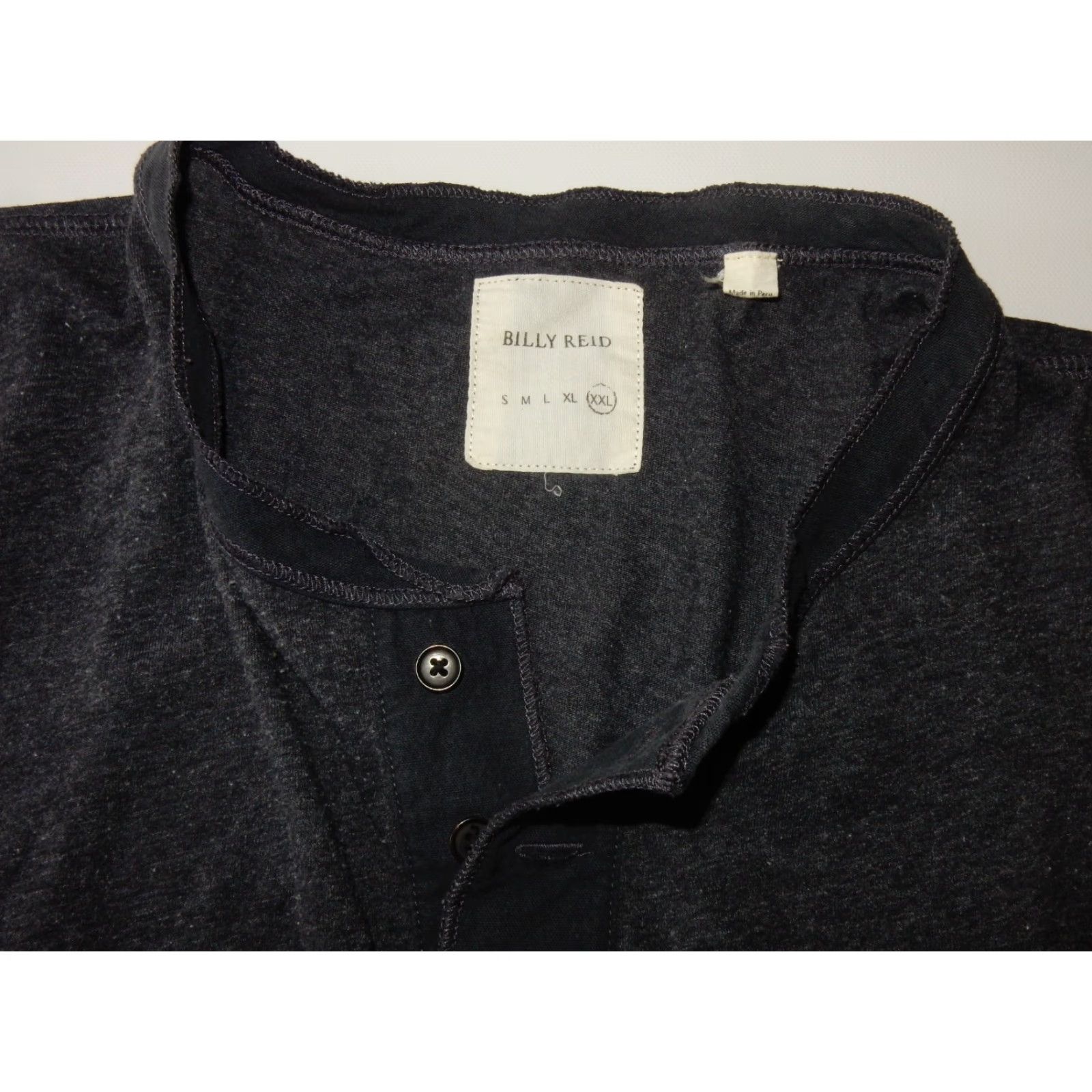 Billy Reid Billy Reid Men's Henley T Shirt XXL Long Sleeve Cotton Blend Gray Solid Shirt Mens 2XL Size US XXL / EU 58 / 5 - 3 Thumbnail