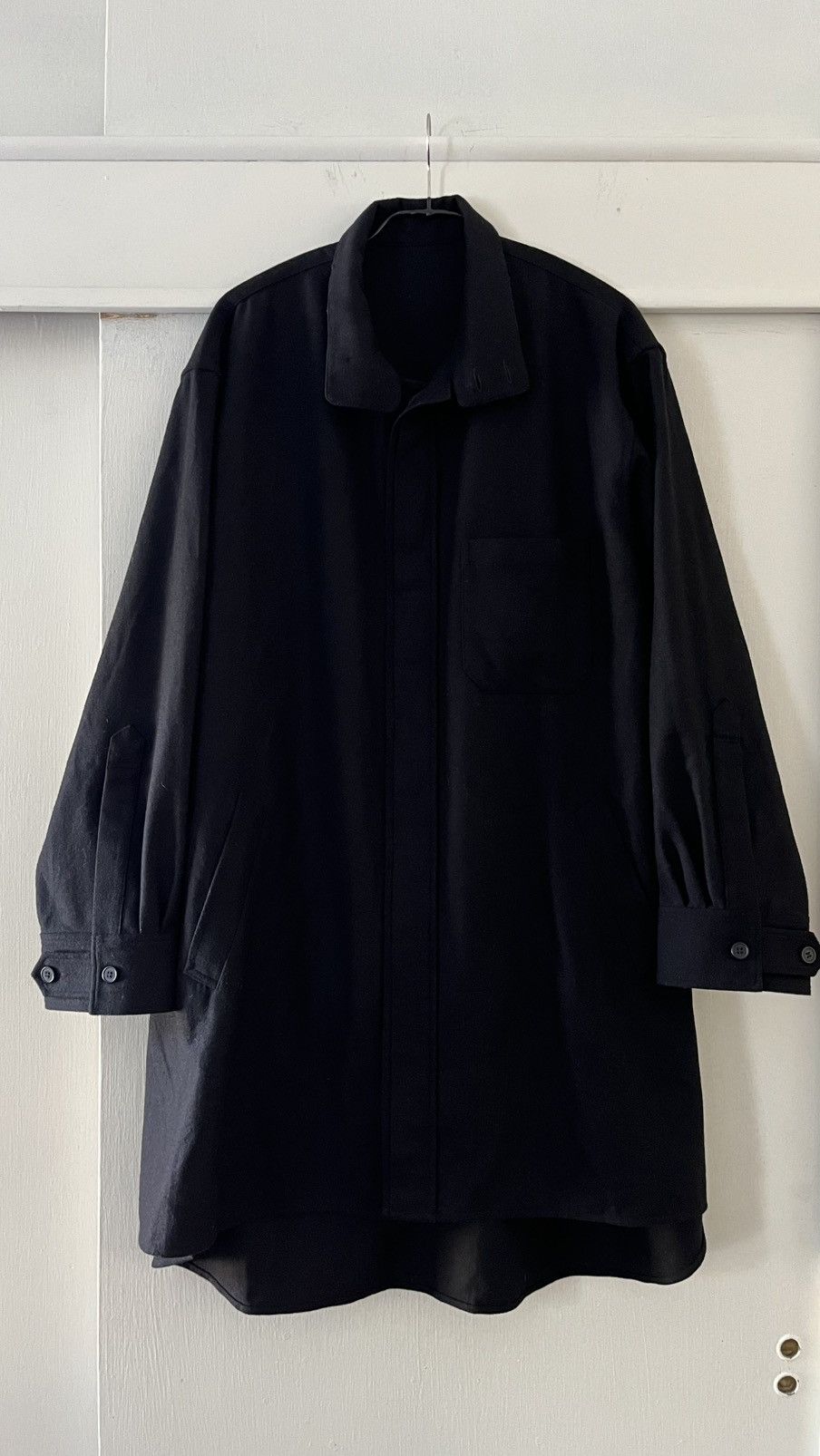 Y-3 Y-3 Wool Over Shirt Stand Collar Size US M / EU 48-50 / 2 - 2 Thumbnail