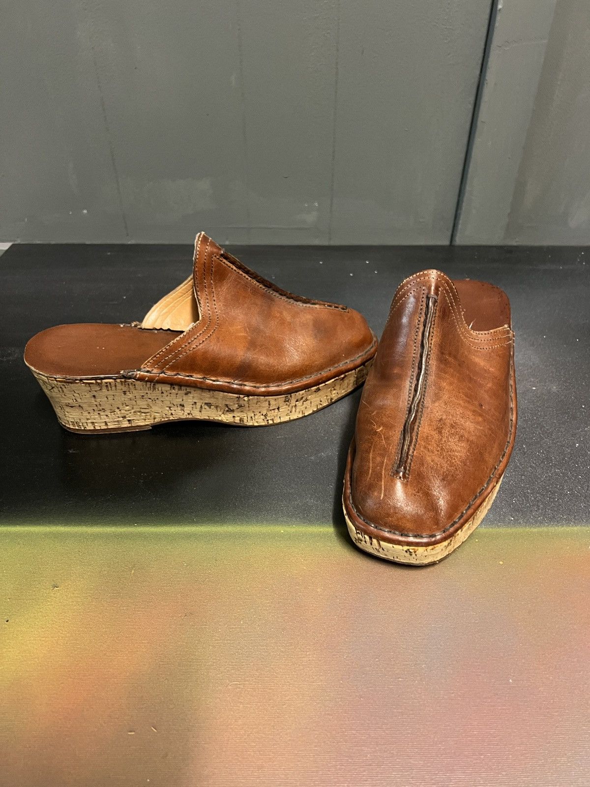 Other Cuban 70’s Leather platform clogs Size US 9.5 / EU 42-43 - 2 Thumbnail