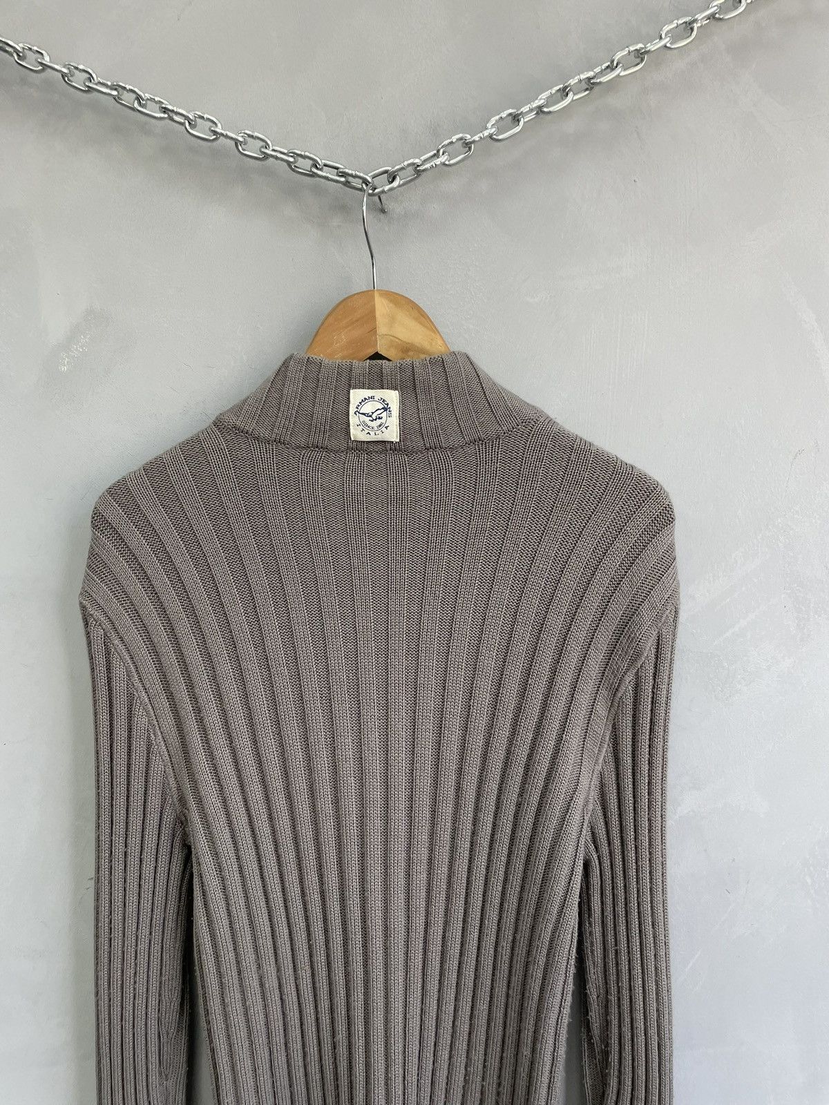 Emporio Armani 90s Armani zip sweater ripped archive avant garde Size US M / EU 48-50 / 2 - 8 Thumbnail