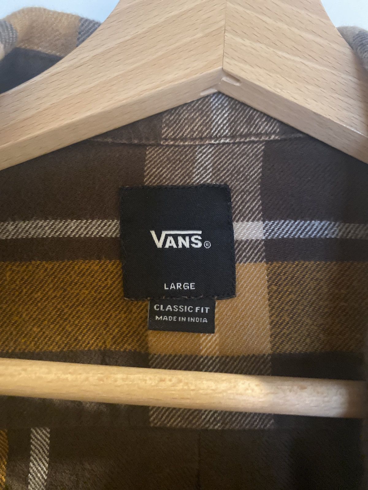 Vans Vans brown orange plaid button up shirt Size US L / EU 52-54 / 3 - 3 Thumbnail