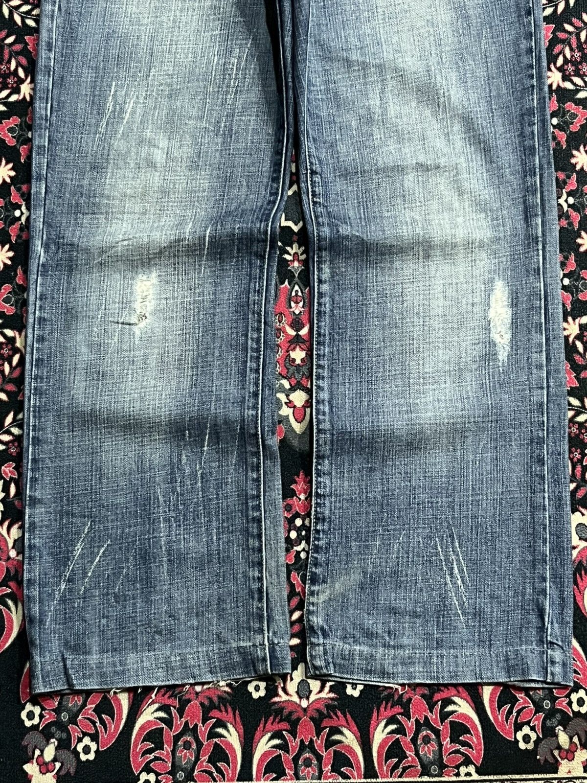 Who Decides War Warren Webber Studded Pocket Antelope Patches Blue Jeans Size US 28 / EU 44 - 11 Thumbnail