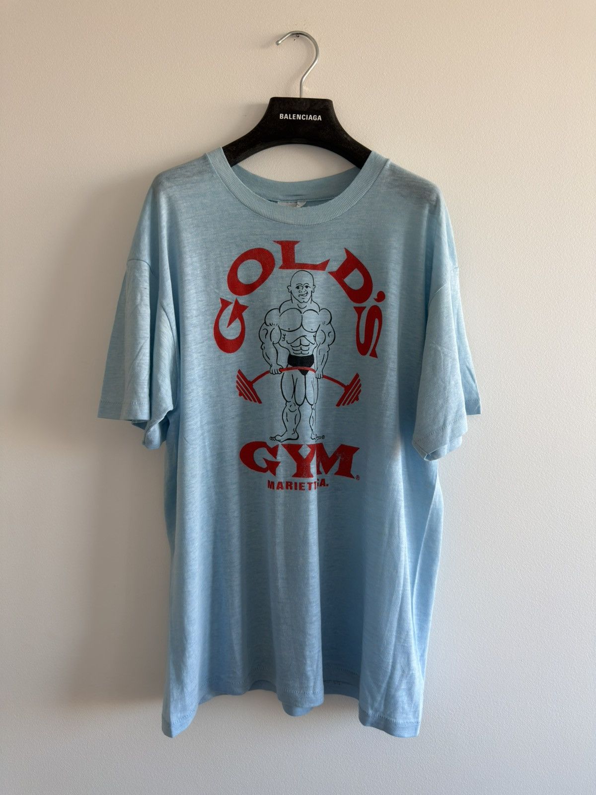Vintage *RARE* GOLD’S GYM VINTAGE 80s 50/50 BODYBUILDING T-SHIRT Size US L / EU 52-54 / 3 - 1 Thumbnail
