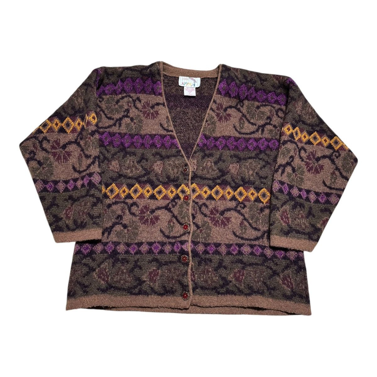 Other Via Spina Italy Multicolor Cardigan Sweater Women’s Large Size L / US 10 / IT 46 - 1 Thumbnail