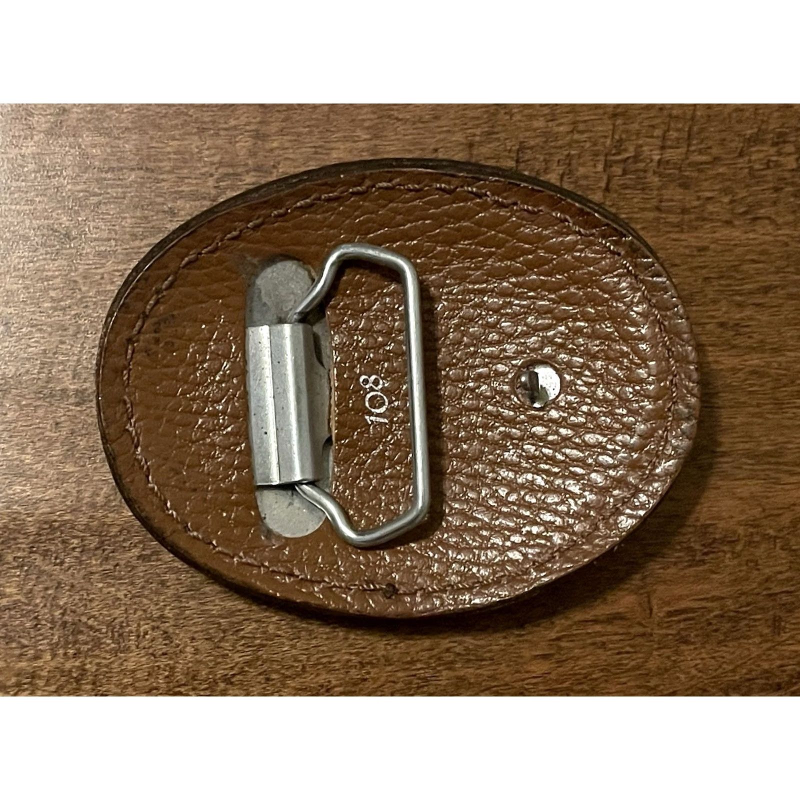 Vintage VINTAGE Duck Hunting Waterfowl Tooled Leather Belt Buckle 4" Size ONE SIZE - 2 Thumbnail