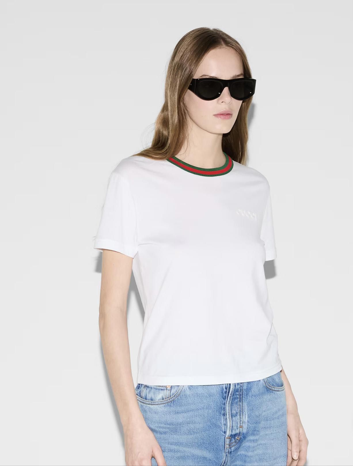 Gucci GUCCI JERSEY T-SHIRT WITH WEB SIZE S Size ONE SIZE - 2 Thumbnail
