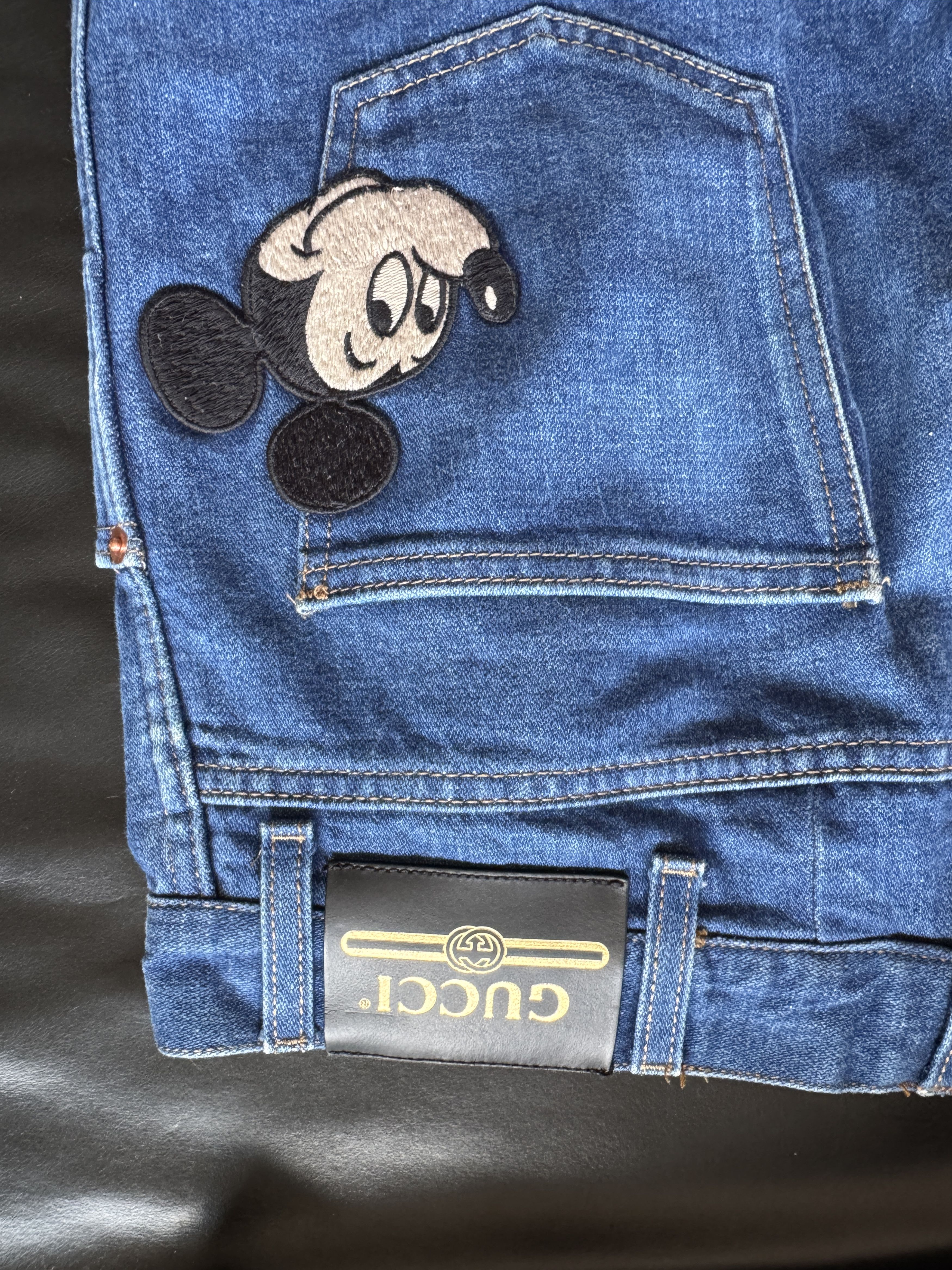 Gucci Mickey Embroidered Jeans Size US 30 / EU 46 - 23 Thumbnail