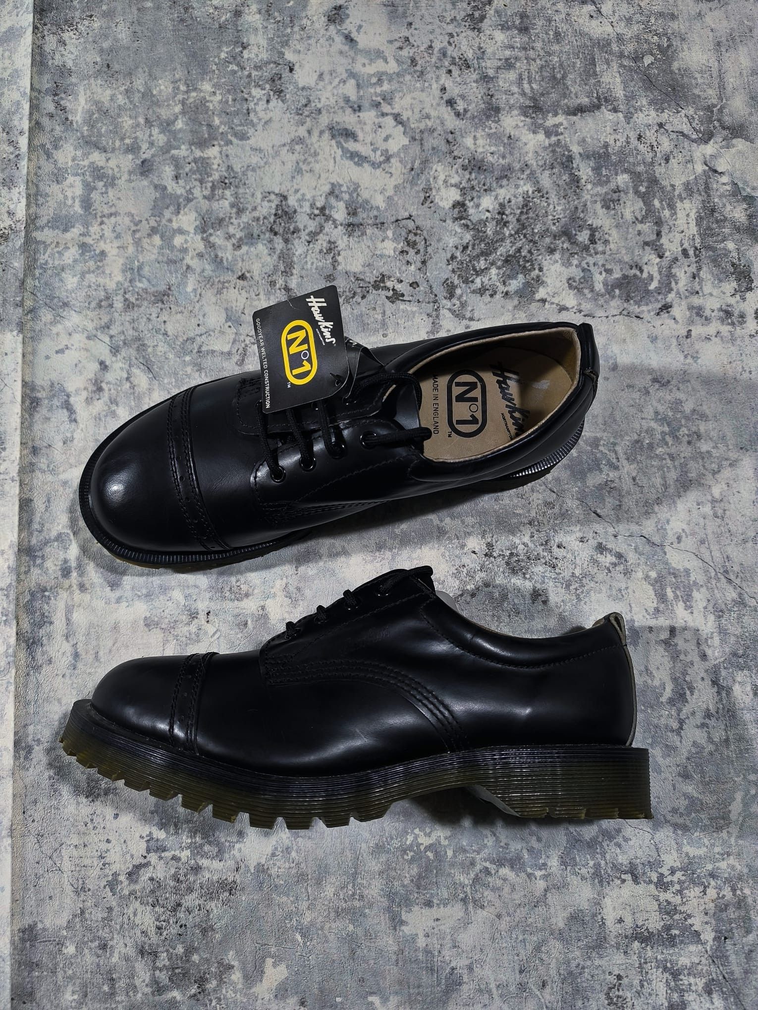 Dr. Martens hawkins dr martens black leather derby shoes Size US 7.5 / EU 40-41 - 1 Thumbnail