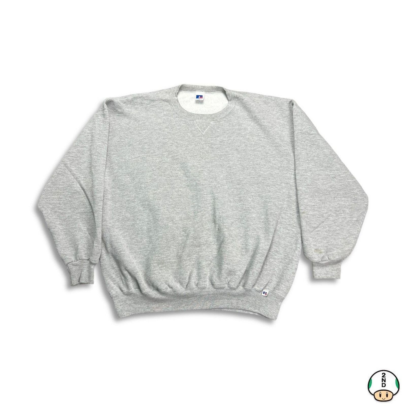 Russell Athletic × Vintage Vintage Russell Athletic Sweatshirt Blank Pullover 90s Crew Size US XL / EU 56 / 4 - 1 Thumbnail