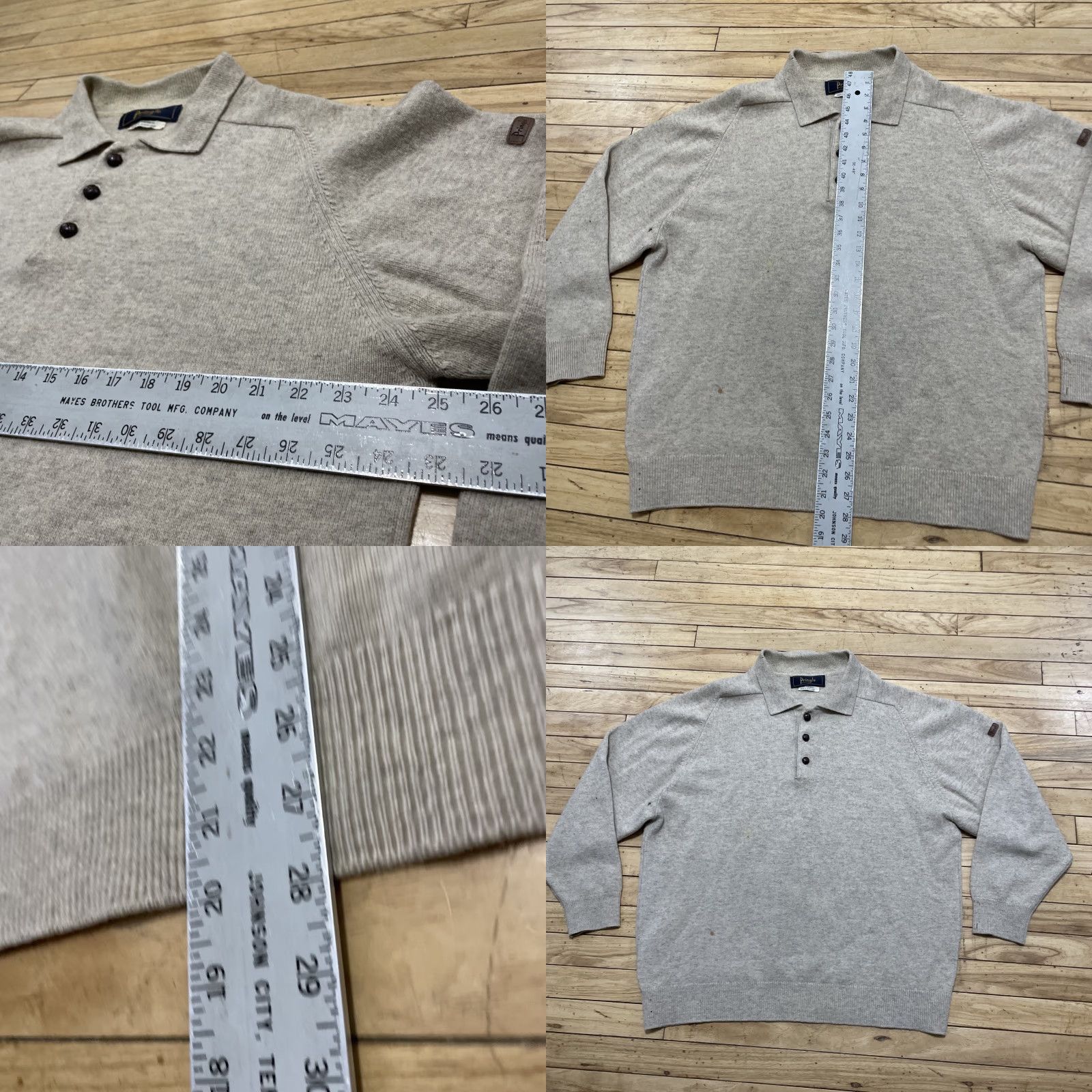 Pringle Of Scotland VTG Pringle of Scotland Sweater Mens L Brown Oversized Grunge Wool Lambswool PullOver Knit Casual Winter Fall Spring Knitwear Size US L / EU 52-54 / 3 - 8 Thumbnail