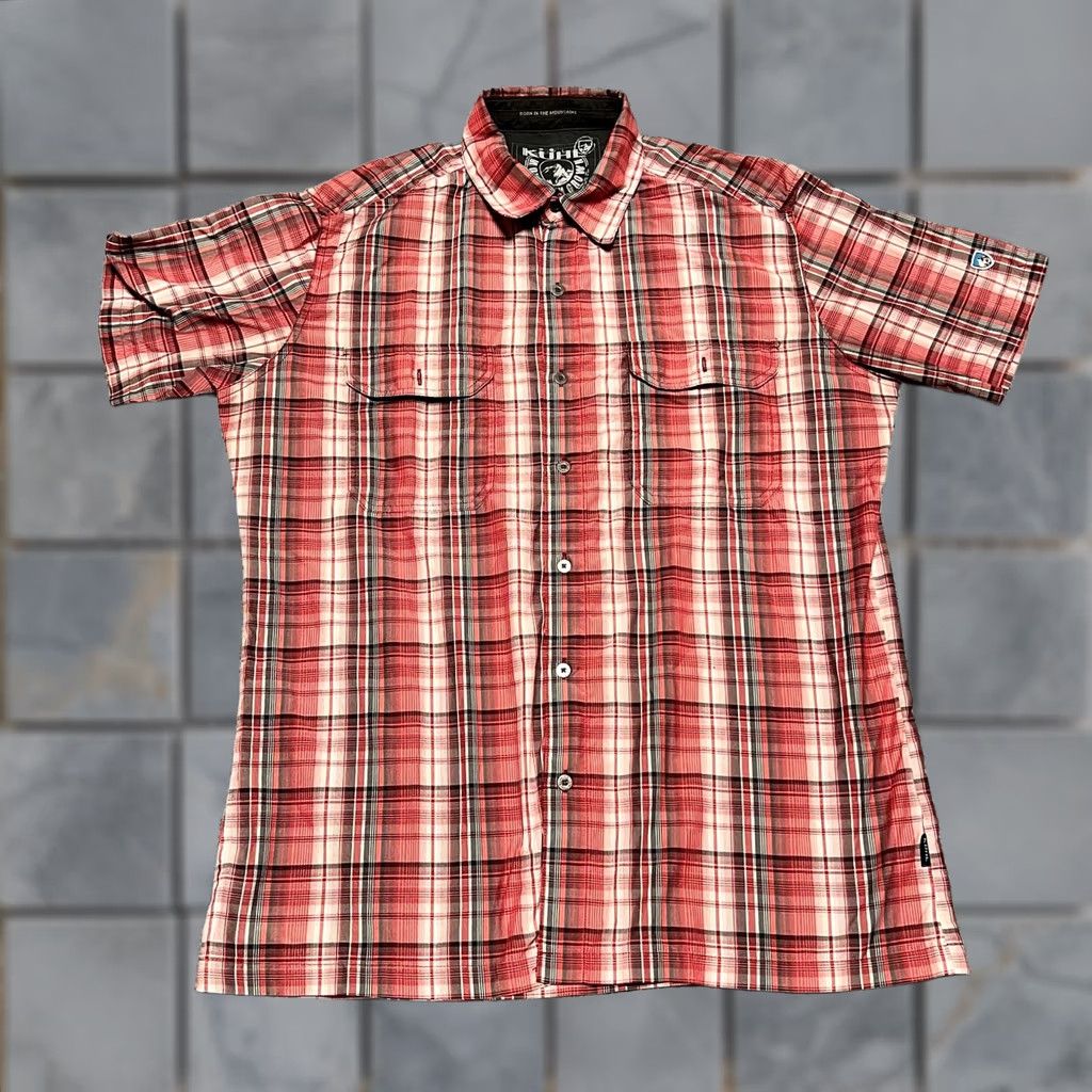 Vintage Kuhl Shirt Mens M Red Eluxur Plaid Short Sleeve Button Down Hiking Casual Size US M / EU 48-50 / 2 - 1 Thumbnail
