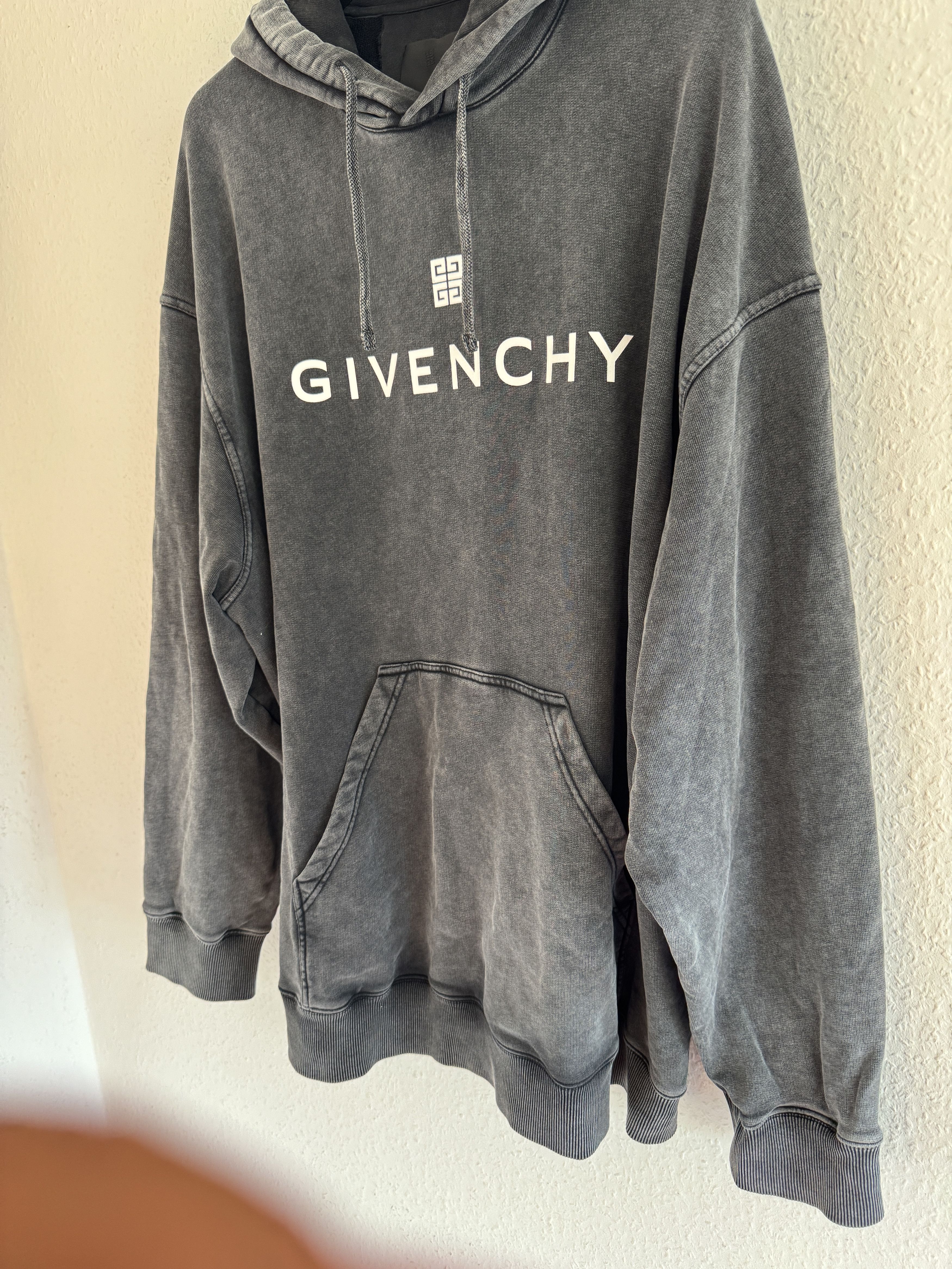 Givenchy SAMPLE Oversized washed black logo hoodie Size US XL / EU 56 / 4 - 5 Thumbnail