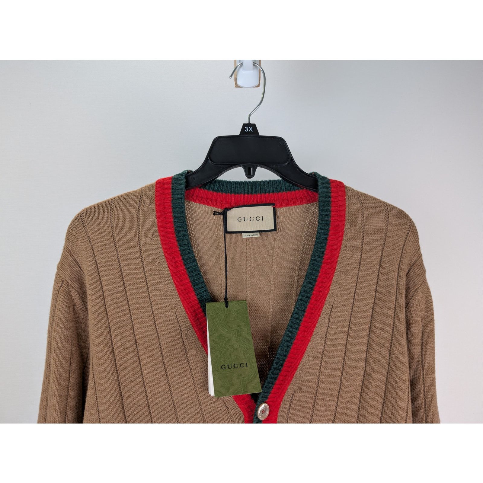 Gucci o1rshd1 Fine Camel Long Sleeve Cardigan Sweater Camel/Brown Size US XL / EU 56 / 4 - 3 Thumbnail