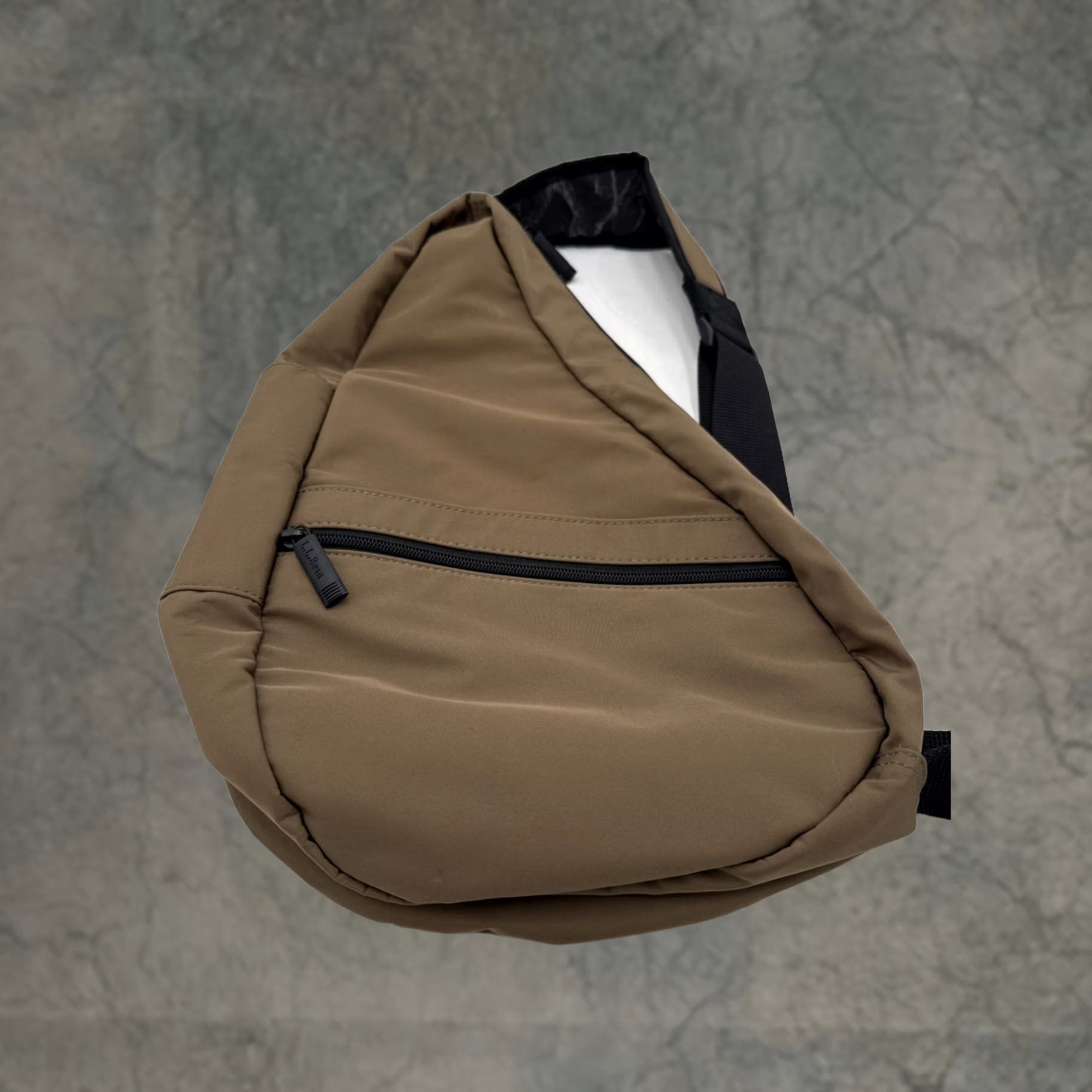 Vintage L.L. Bean AmeriBag Brown Sling Backpack Healthy Back 