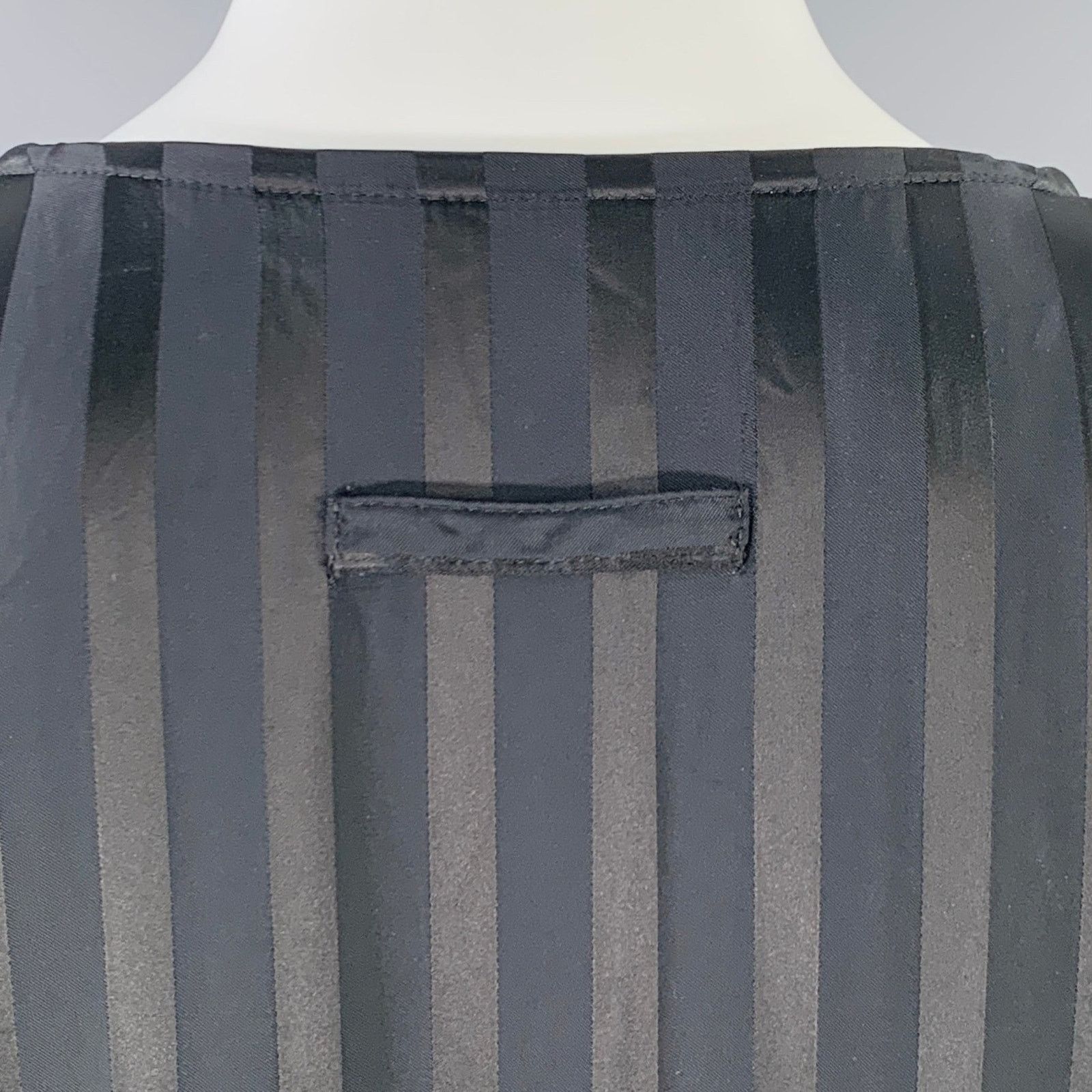 Jean Paul Gaultier JEAN PAUL GAULTIER Black Acetate Blend Stripe Long Sleeve Size M / US 6-8 / IT 42-44 - 5 Thumbnail