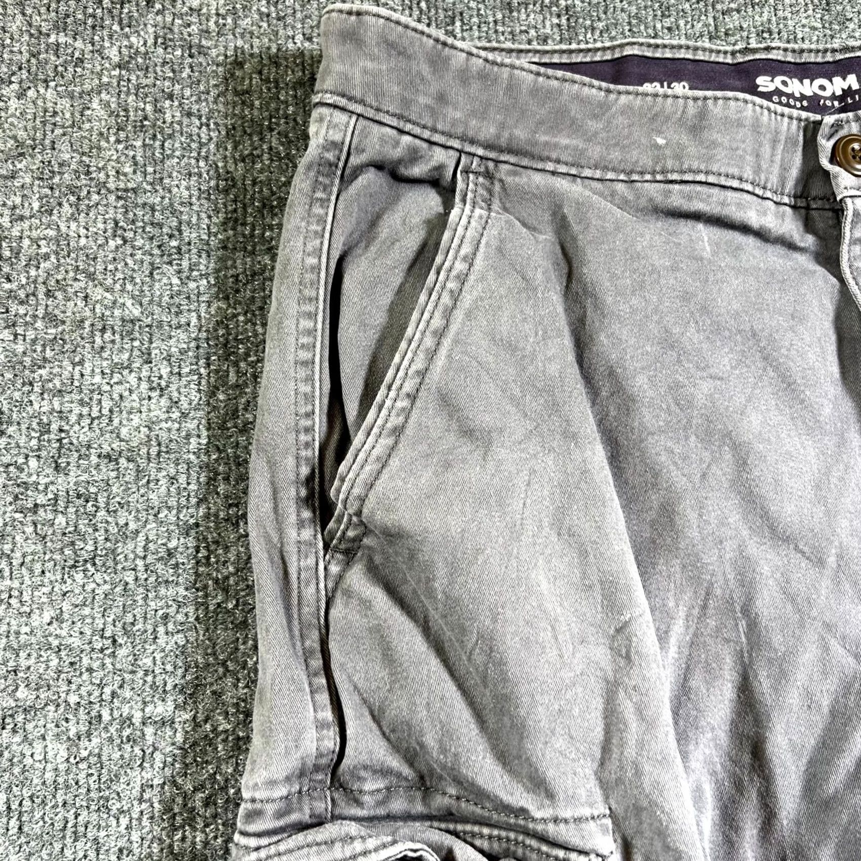 Vintage Sonoma Pants Men's 32 Gray Flexwear Straight Leg Cargo Pockets Size US 32 / EU 48 - 5 Thumbnail