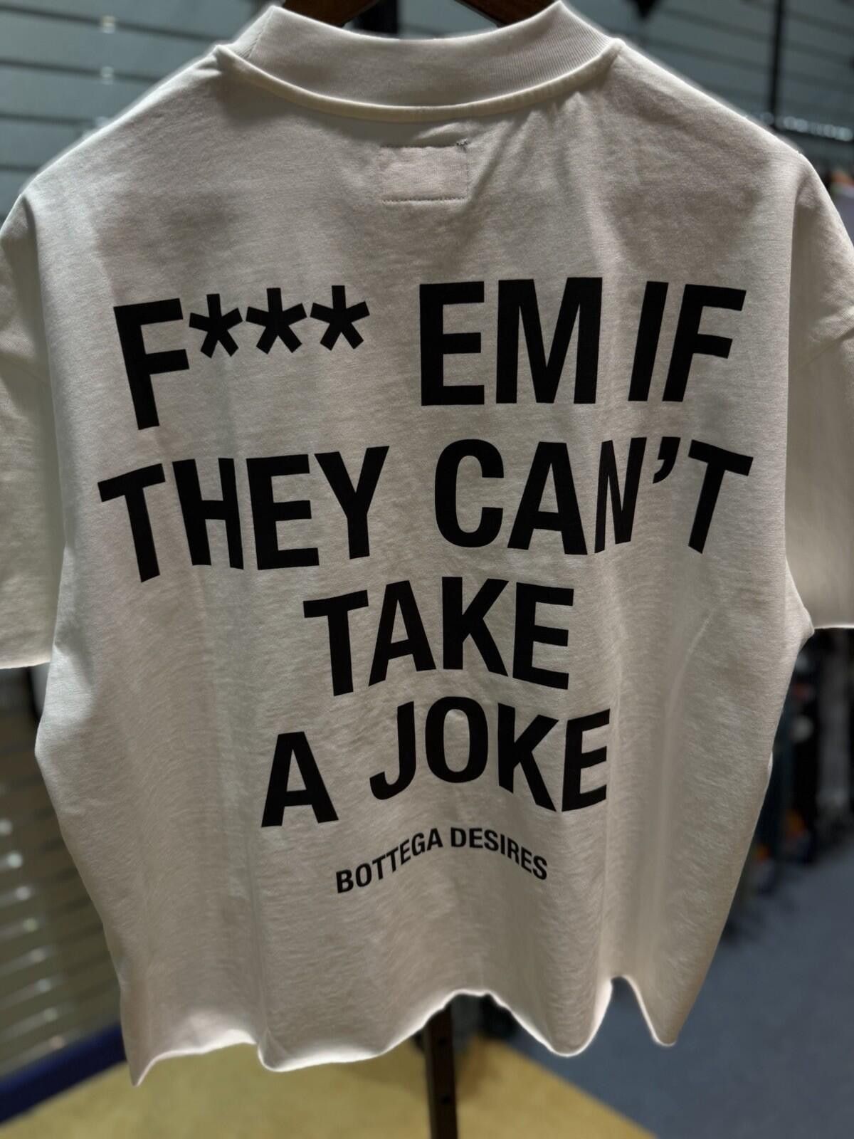 Bottega Desires Bottega Desires Tee T-Shirt F**k Joke (S) White Black Size US S / EU 44-46 / 1 - 4 Thumbnail