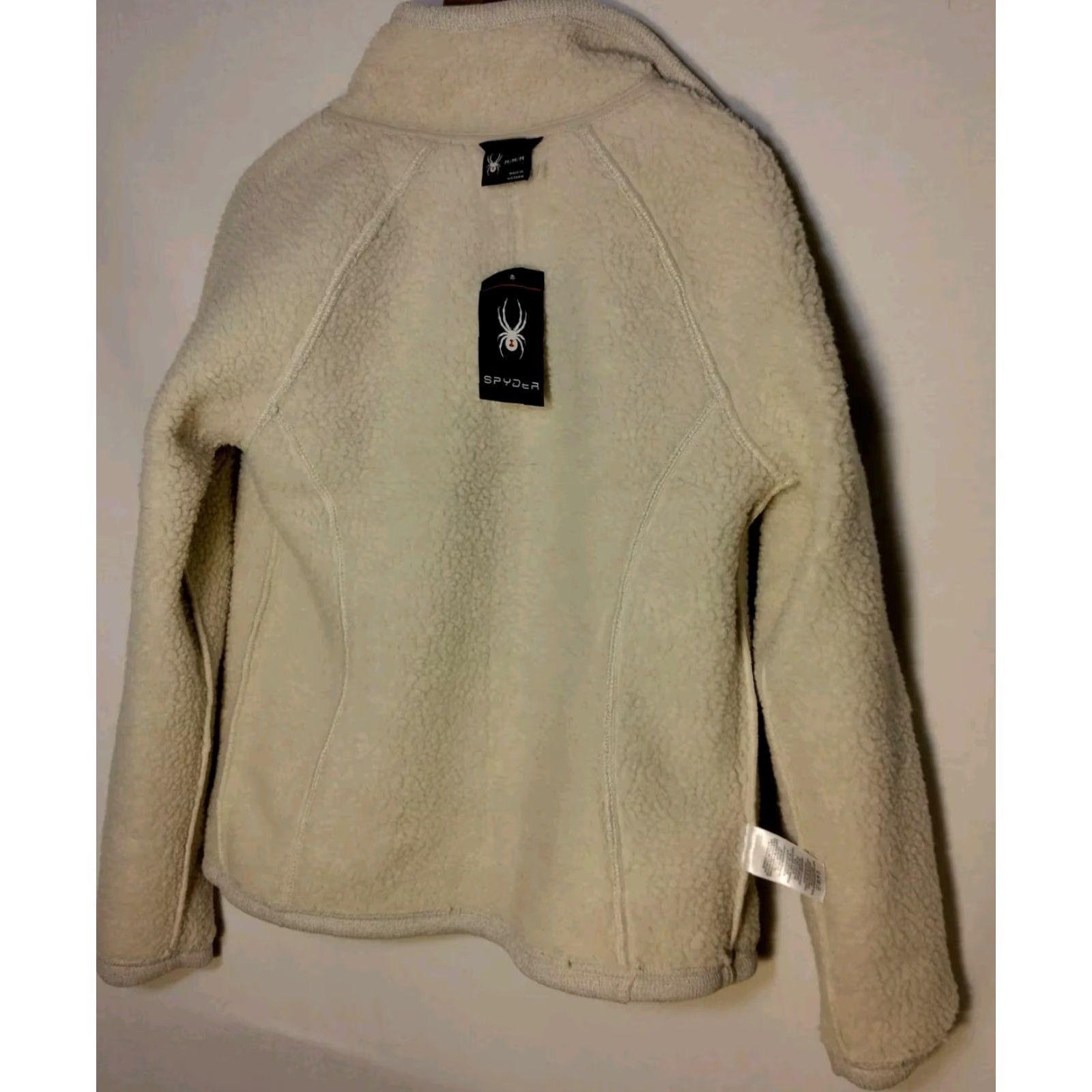 Spyder Spyder Knit Sweater Jacket Women M Oatmeal Heather Full Zip Sherpa Lined READ Size M / US 6-8 / IT 42-44 - 3 Thumbnail