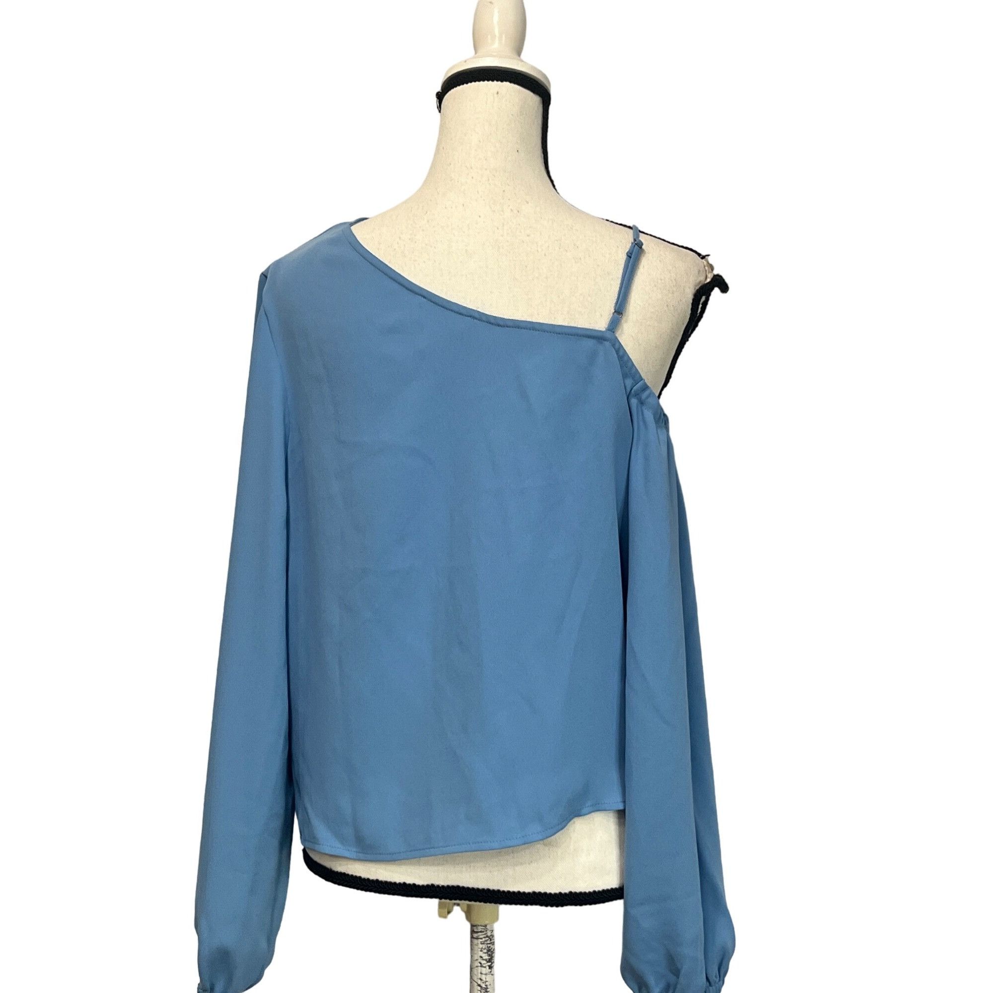 Other Open Edit Pleated Asymmetric Top, Blue Lake, M Size M / US 6-8 / IT 42-44 - 5 Thumbnail