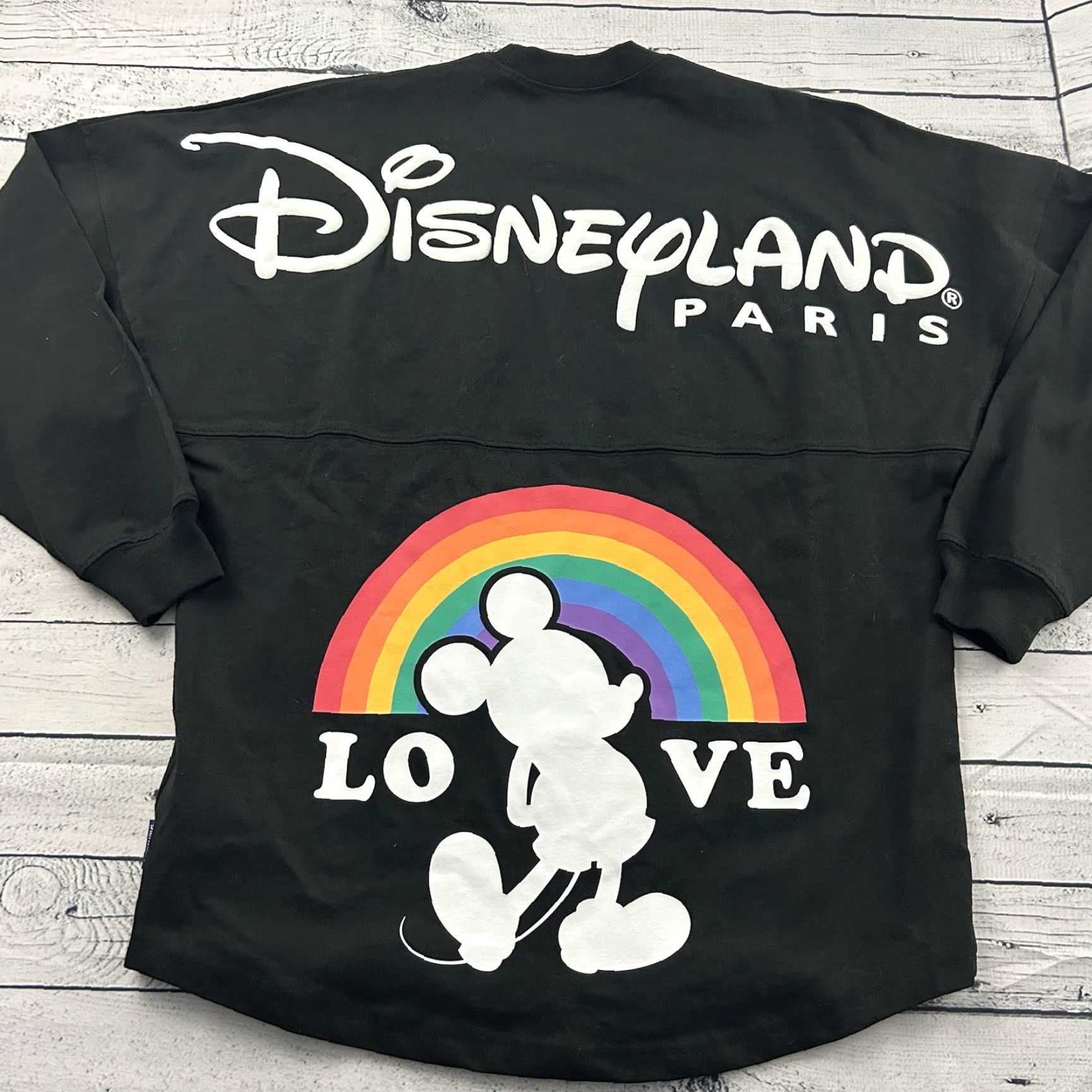 Disney Disneyland Paris Pride Collection Spirit Jersey T Shirt Men's Small Black Mens S Black Rainbow Paris 90s Spirit Jersey Shirt Disney Size US S / EU 44-46 / 1 - 7 Thumbnail