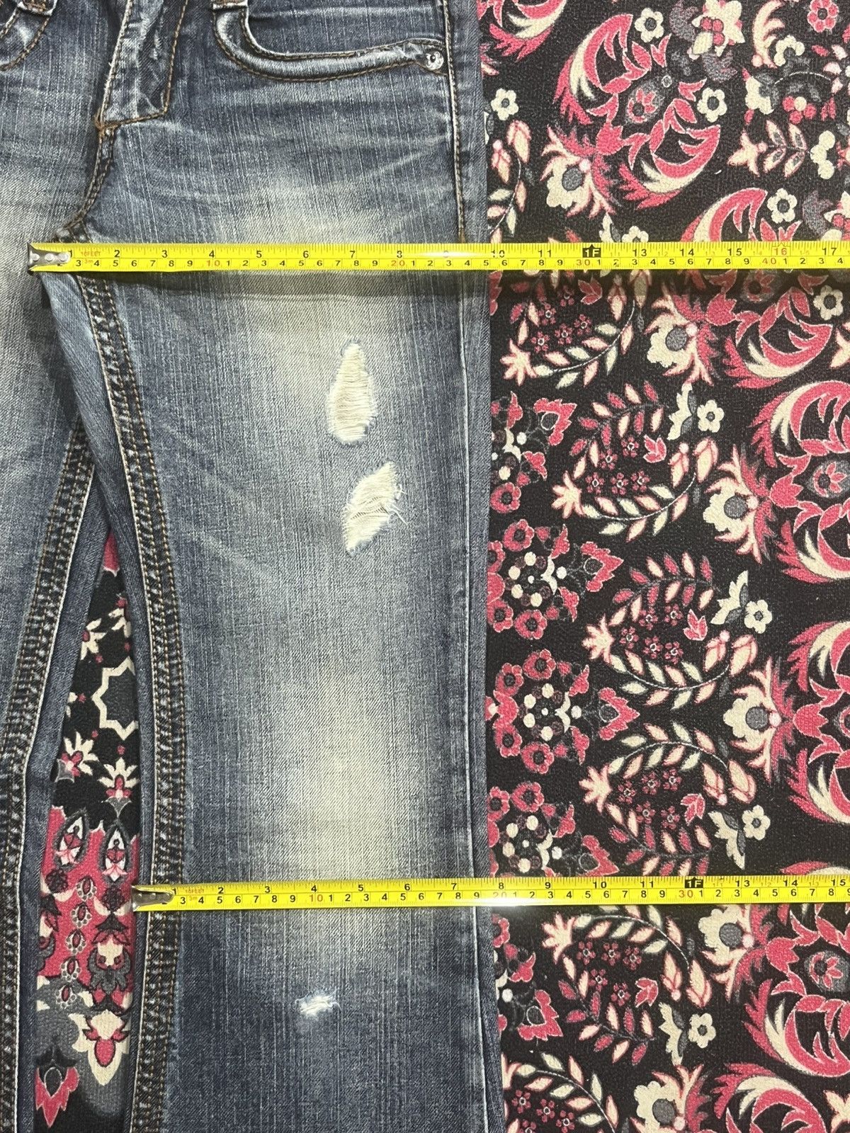 Japanese Brand Japanese Drive Jeans Blue Washed Distressed Flare Denim Size 25" / US 0 / IT 36 - 13 Thumbnail