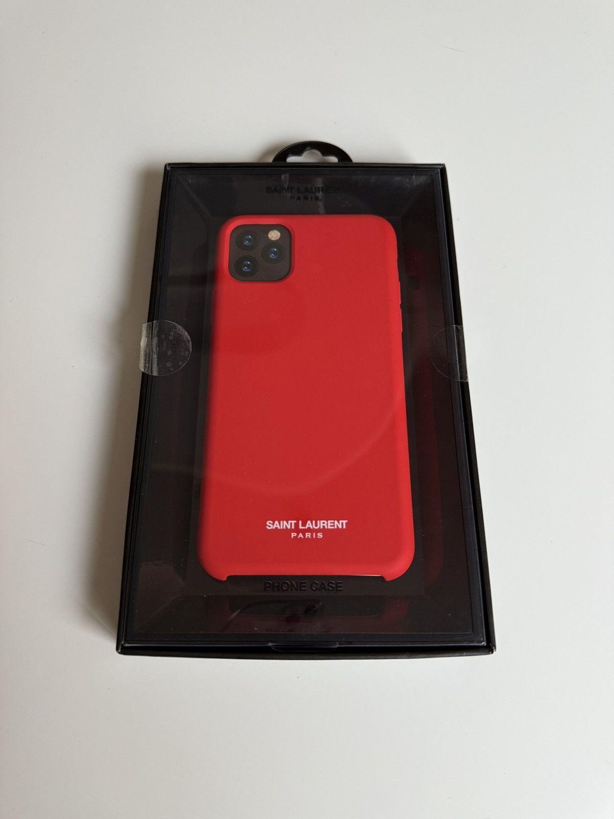 Saint Laurent Paris Saint Laurent iPhone 11 Pro Max Case in Silicone Red Size ONE SIZE - 2 Thumbnail