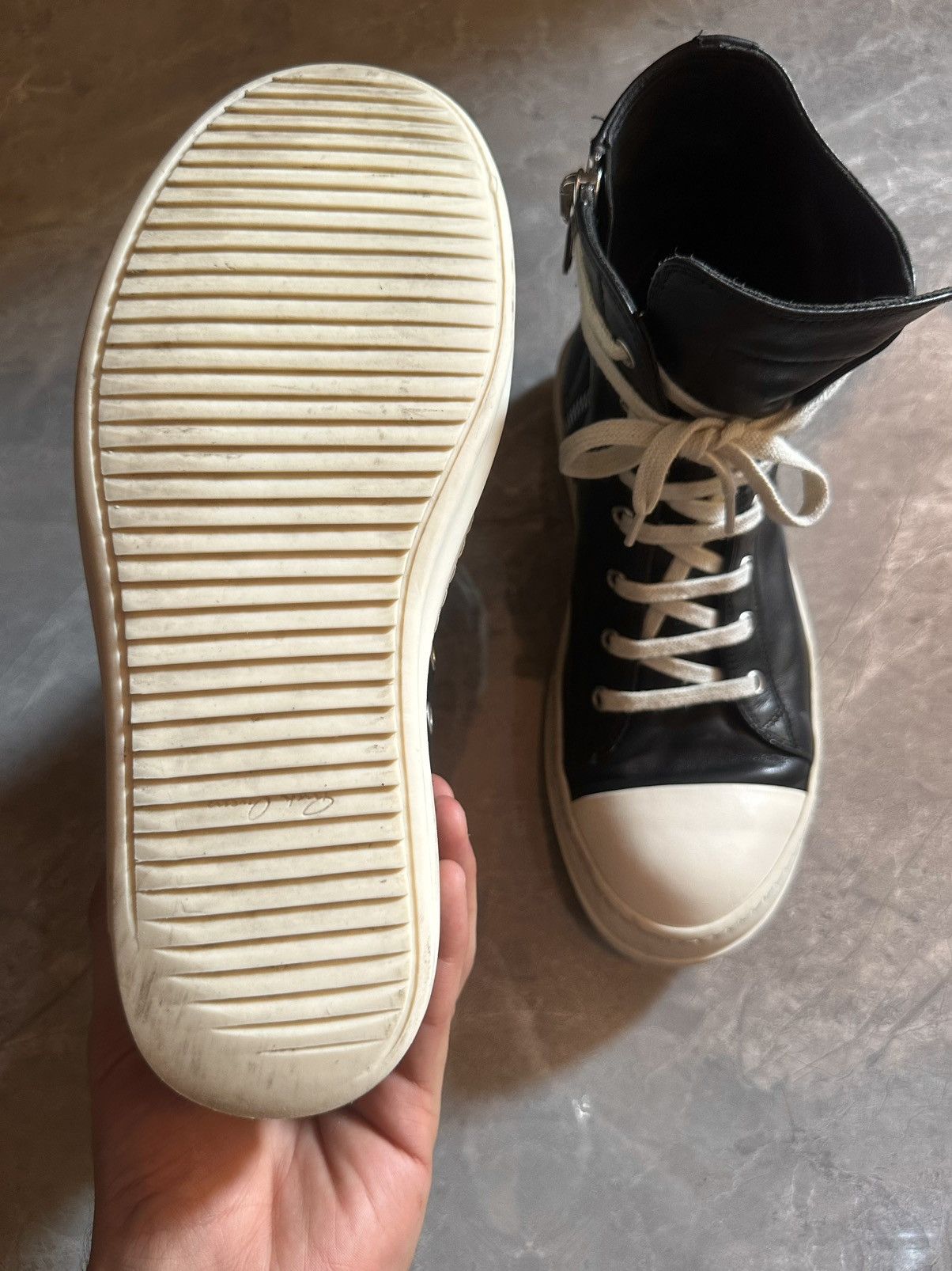 Rick Owens Rick Owens High Top Leather Size US 8 / EU 41 - 9 Thumbnail