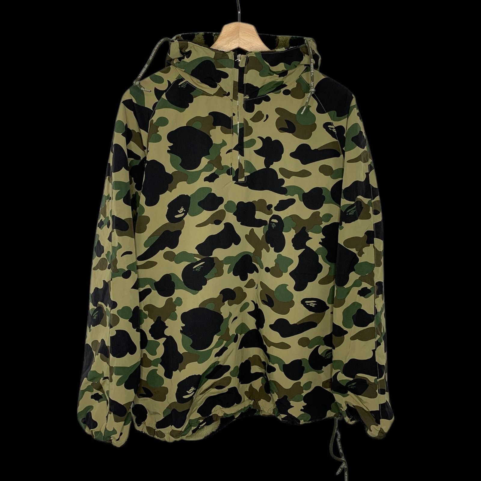 Bape OG 1st Camo Fleece Lined Anorak (Green) Size US L / EU 52-54 / 3 - 1 Thumbnail