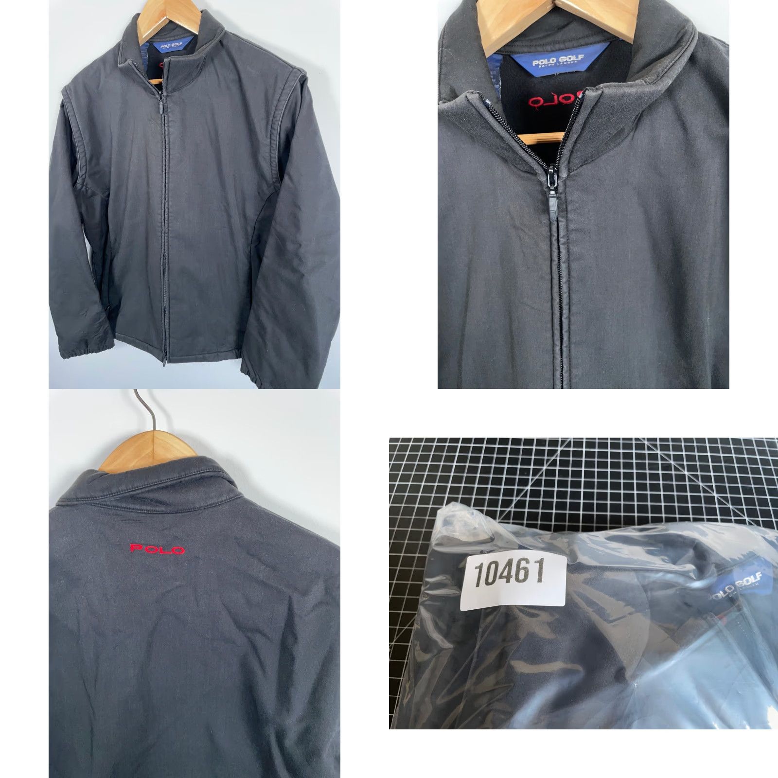 Ralph Lauren Polo Golf Hybrid Jacket Vest Men's Large Black Softshell Zip Up Bomber Jacket Size US L / EU 52-54 / 3 - 9 Thumbnail