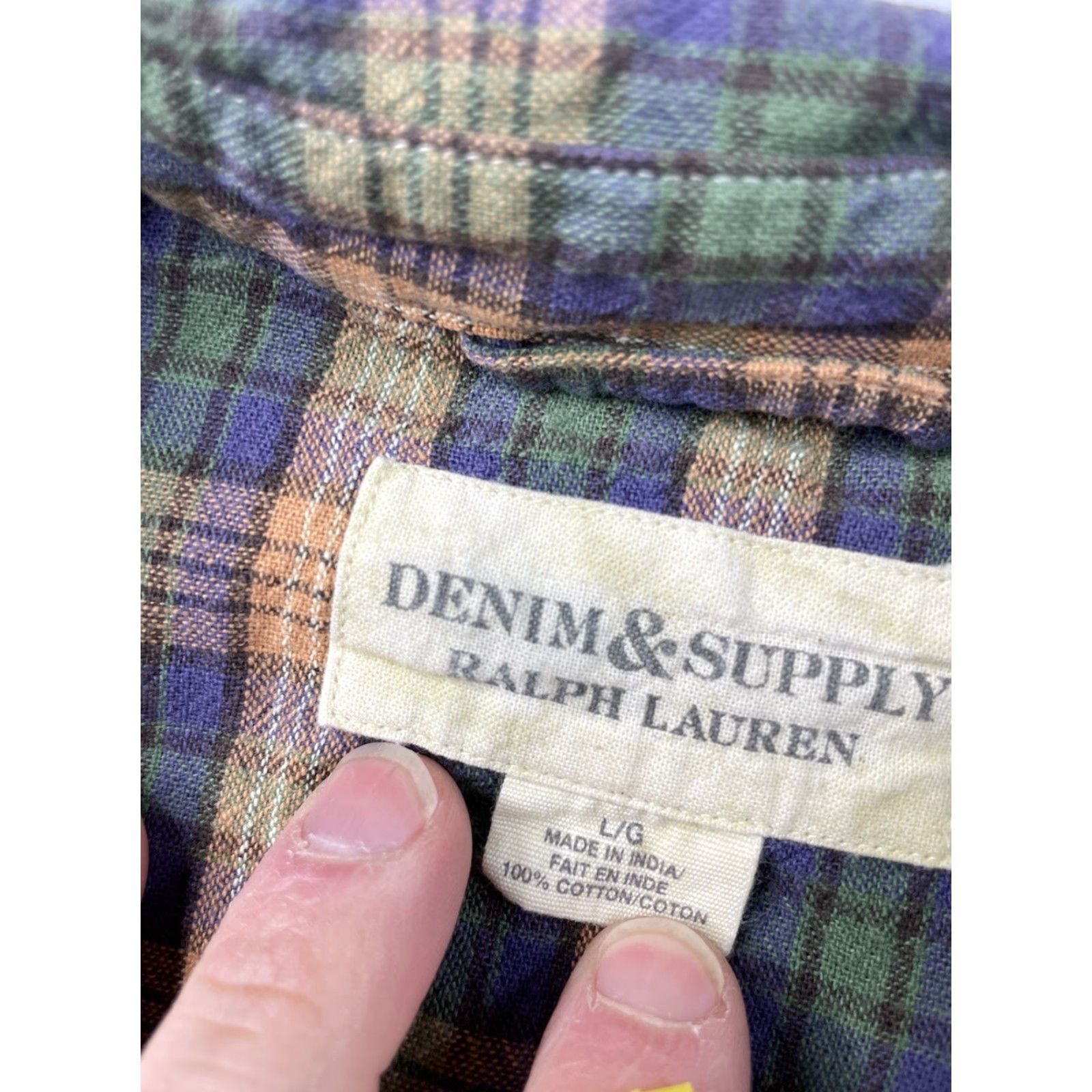 Ralph Lauren Ralph Lauren Denim & Supply Button-Up Shirt Pear l Snap Plaid Multicolor Large Men Shirt Size US L / EU 52-54 / 3 - 7 Thumbnail