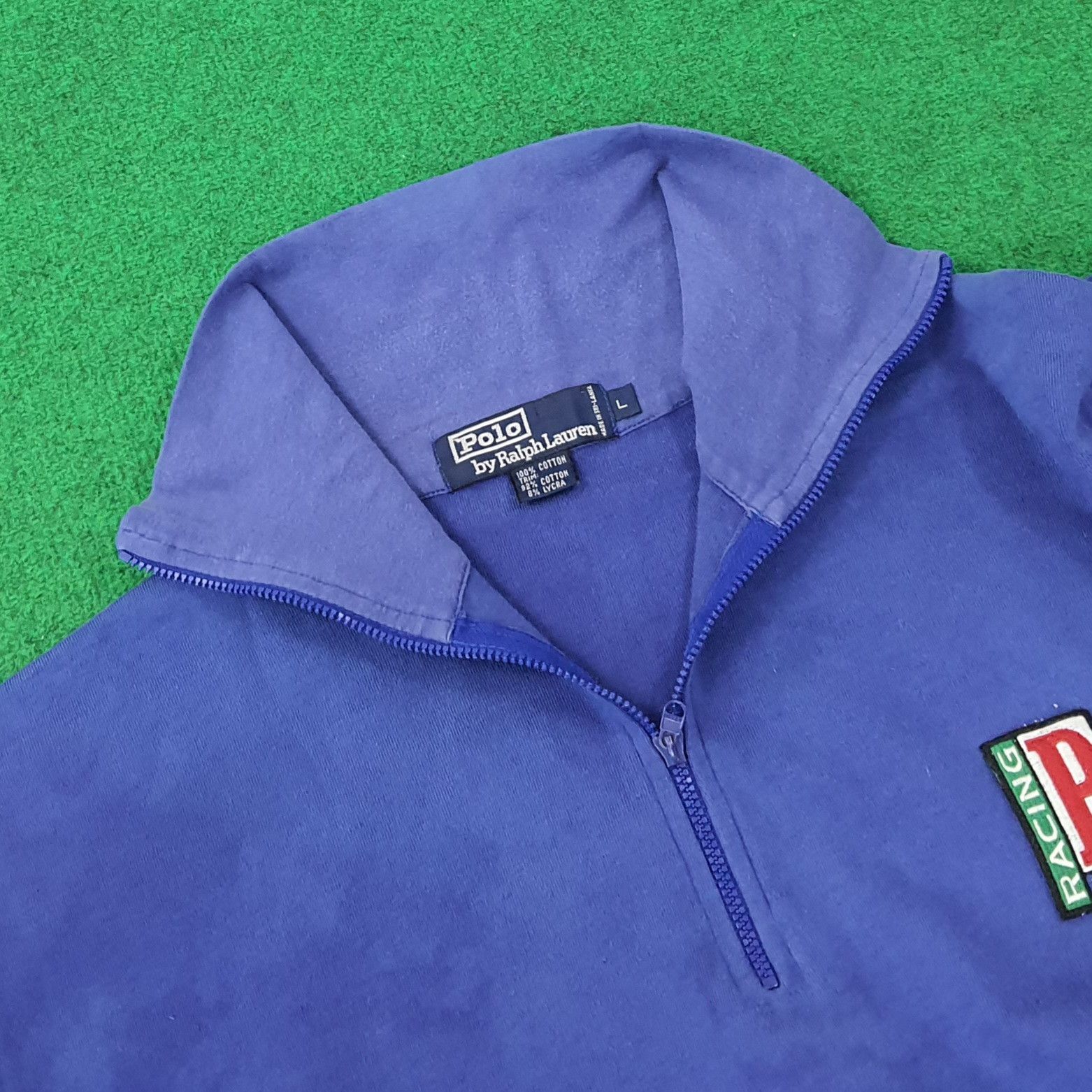 Polo Ralph Lauren Vintage POLO Ralph Lauren Racing Half Zipper C250N21 Size US L / EU 52-54 / 3 - 5 Thumbnail