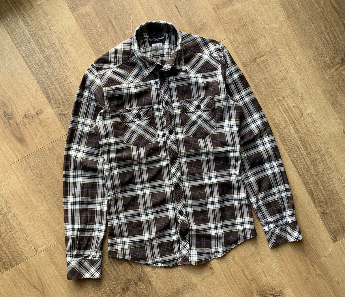 Dolce & Gabbana Dolce & Gabbana Sicilia plaid shirt Size US S / EU 44-46 / 1 - 2 Thumbnail