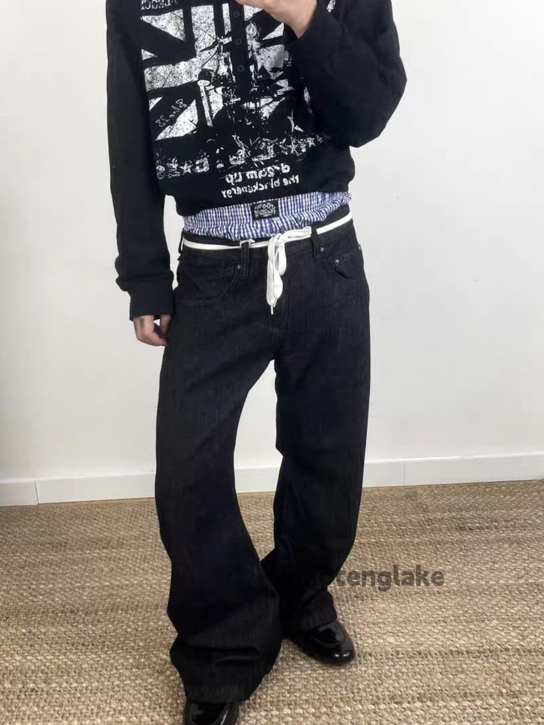 Jean Unisex utility punk yuppie grunge cleanfit yuppie pants Size US 33 - 6 Thumbnail