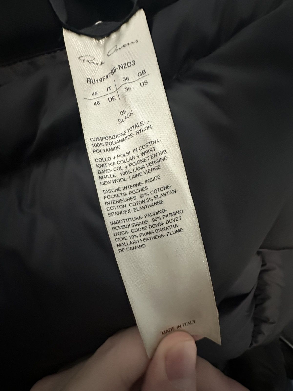 Rick Owens Rick Owens FW19 Larry Puffer Jacket Size US S / EU 44-46 / 1 - 8 Thumbnail