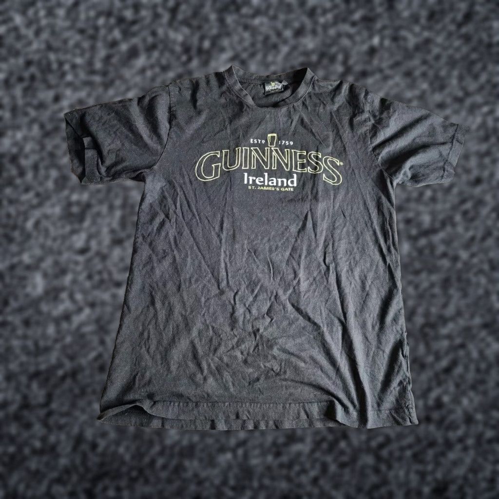 Vintage Guinness Mens T Shirt L Black 100% Cotton Short Sleeve Crew Neck Ireland Dublin Officially Licensed Beer Theme Screen Printed Graphics Vintage No Size US L / EU 52-54 / 3 - 1 Thumbnail