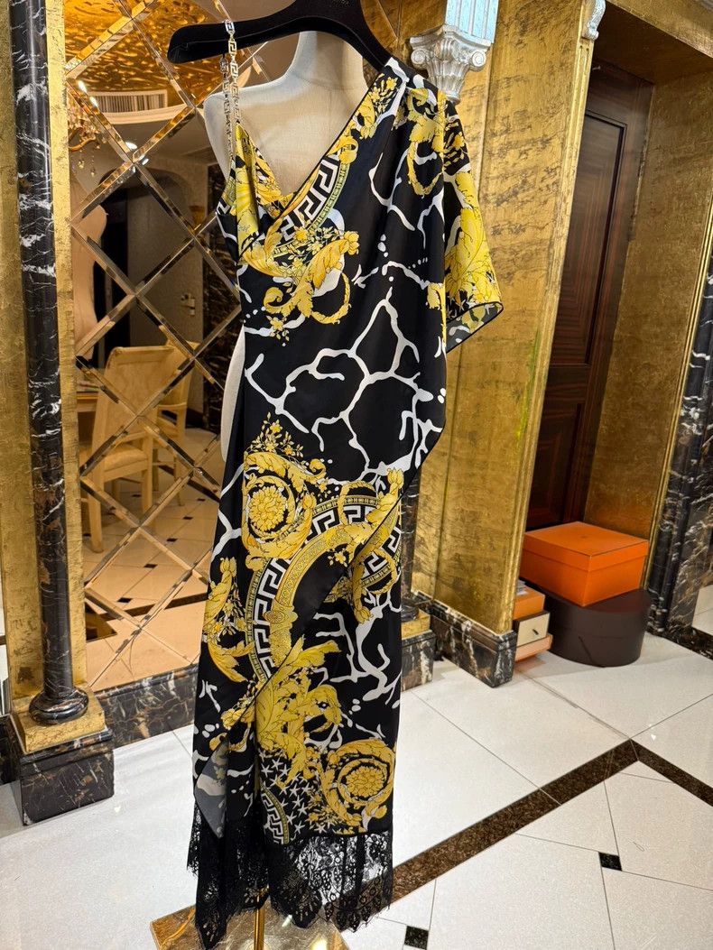 Versace Versace Baroque print camisole cape shawl dress Size M / US 6-8 / IT 42-44 - 1 Thumbnail