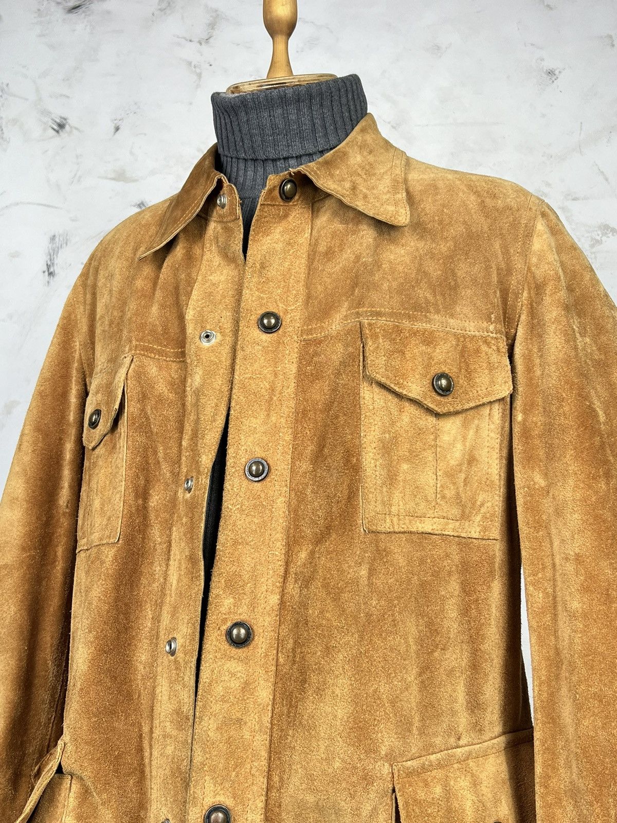Vintage Vintage Reversible Leather Suede Safari Jacket Size M - L Size US L / EU 52-54 / 3 - 3 Thumbnail