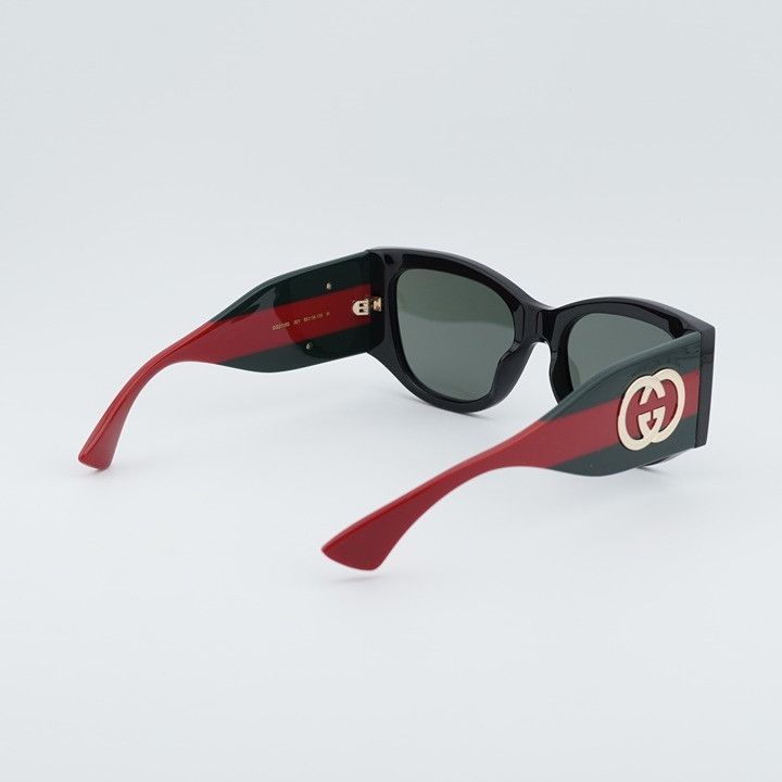 Gucci Gucci GG2115S 001 Sunglasses Black Cat Eye Frame, Grey Size ONE SIZE - 4 Thumbnail