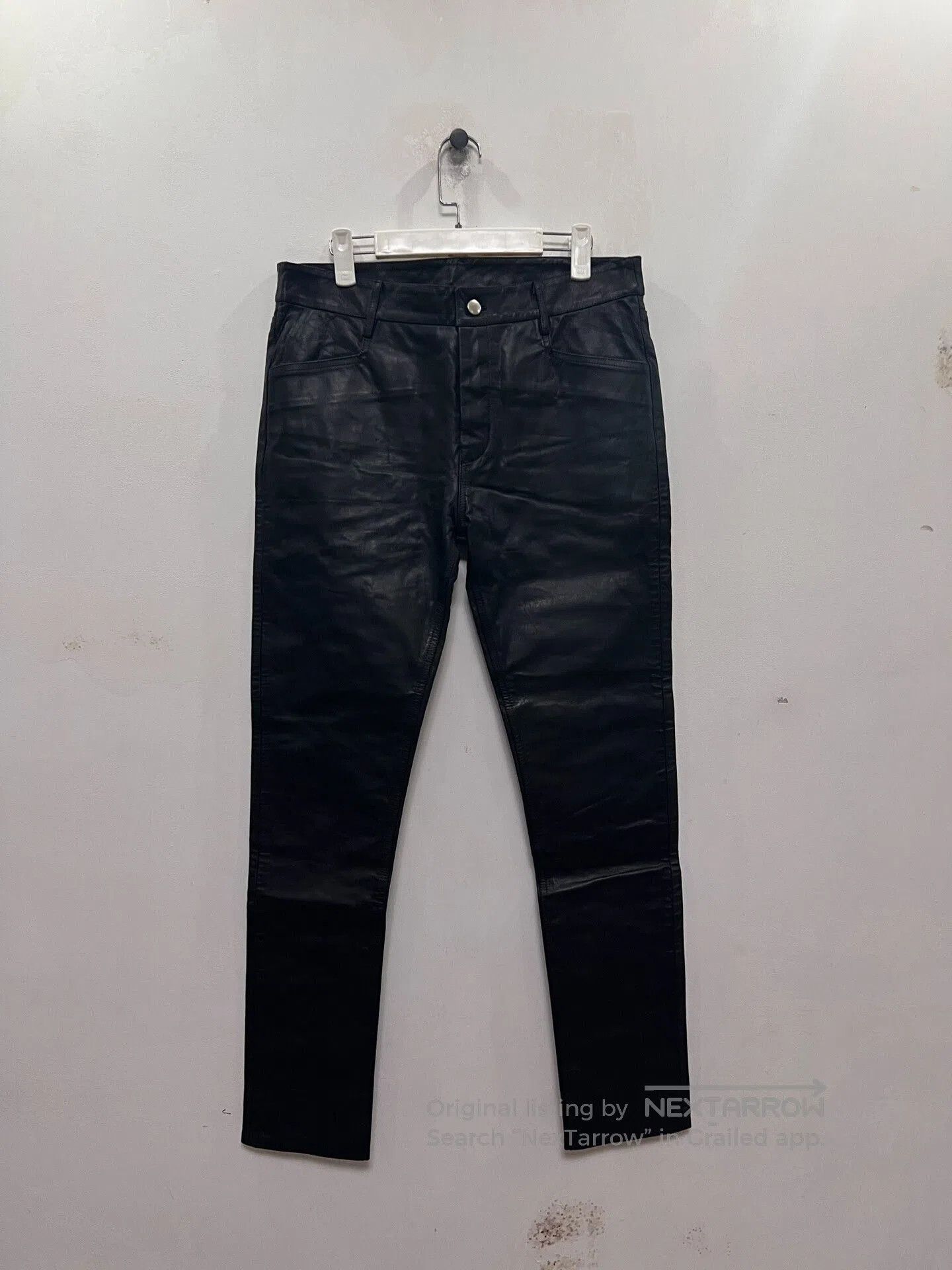 Rick Owens Black Leather Pants.