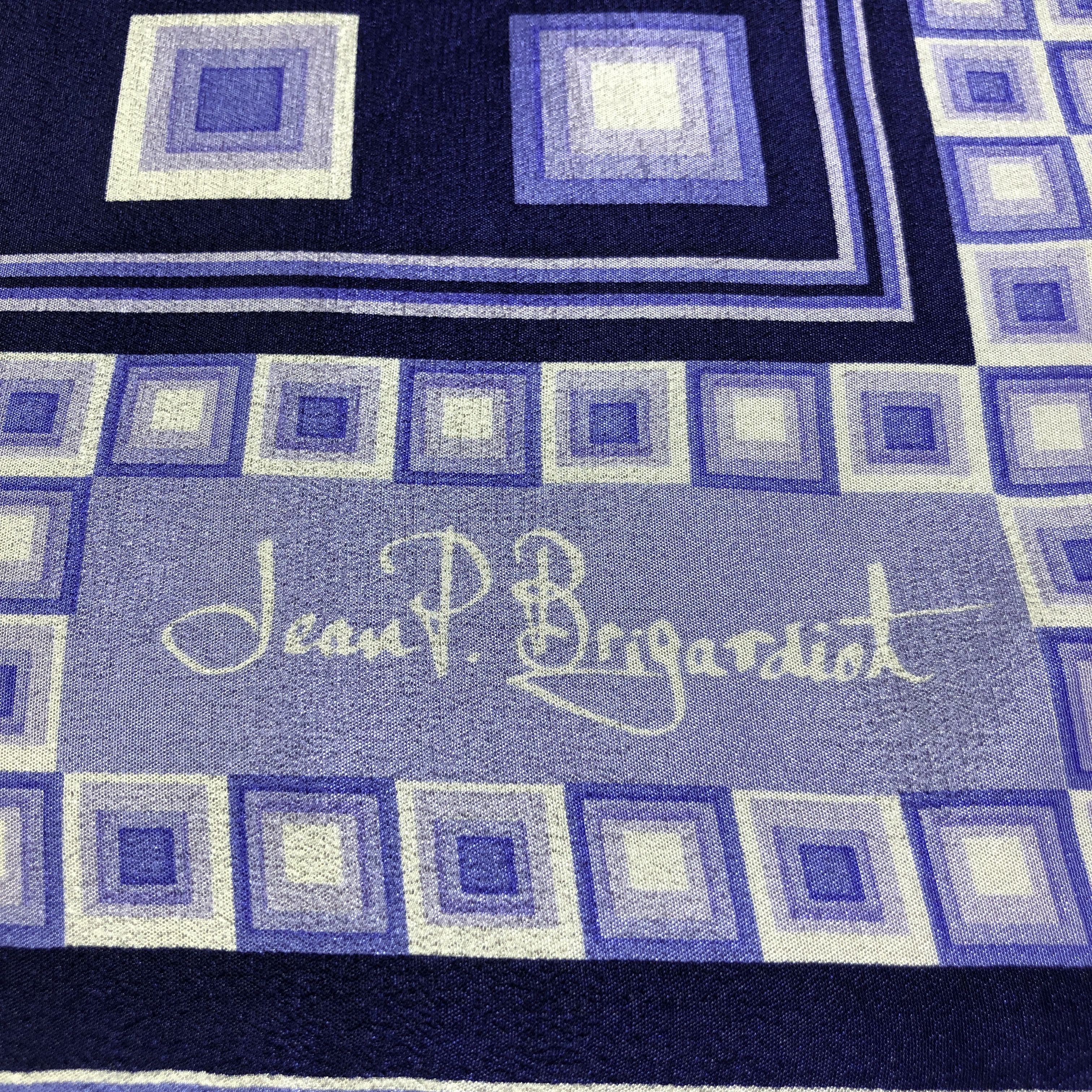 Japanese Brand Jean P.Brigardiot Abstract Hand Rolled Silk Scarf M1025 Size ONE SIZE - 4 Thumbnail