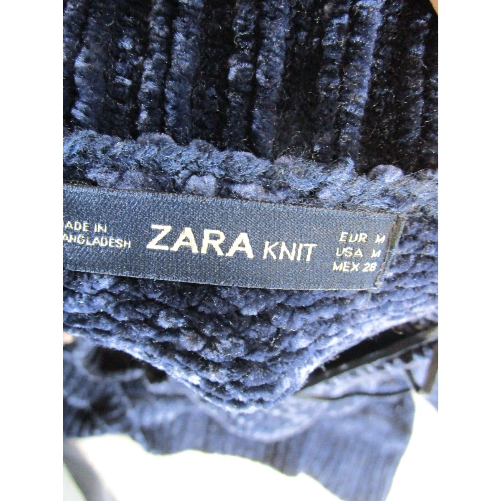 Zara Zara Sweater Womens M Regular Blue Long Sleeve V-Neck Knit Pullover Size M / US 6-8 / IT 42-44 - 3 Thumbnail