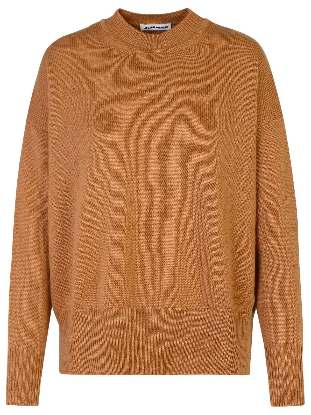 JIL SANDER Brown Cashmere Sweater - Tops