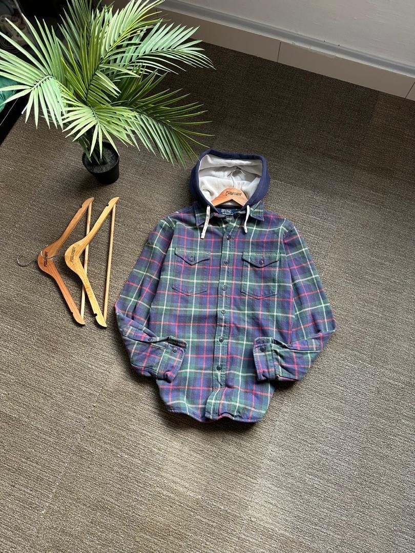 Other × Polo Ralph Lauren × Vintage VINTAGE POLO RALPH LAUREN CHECKERED HOODED Size US M / EU 48-50 / 2 - 1 Thumbnail