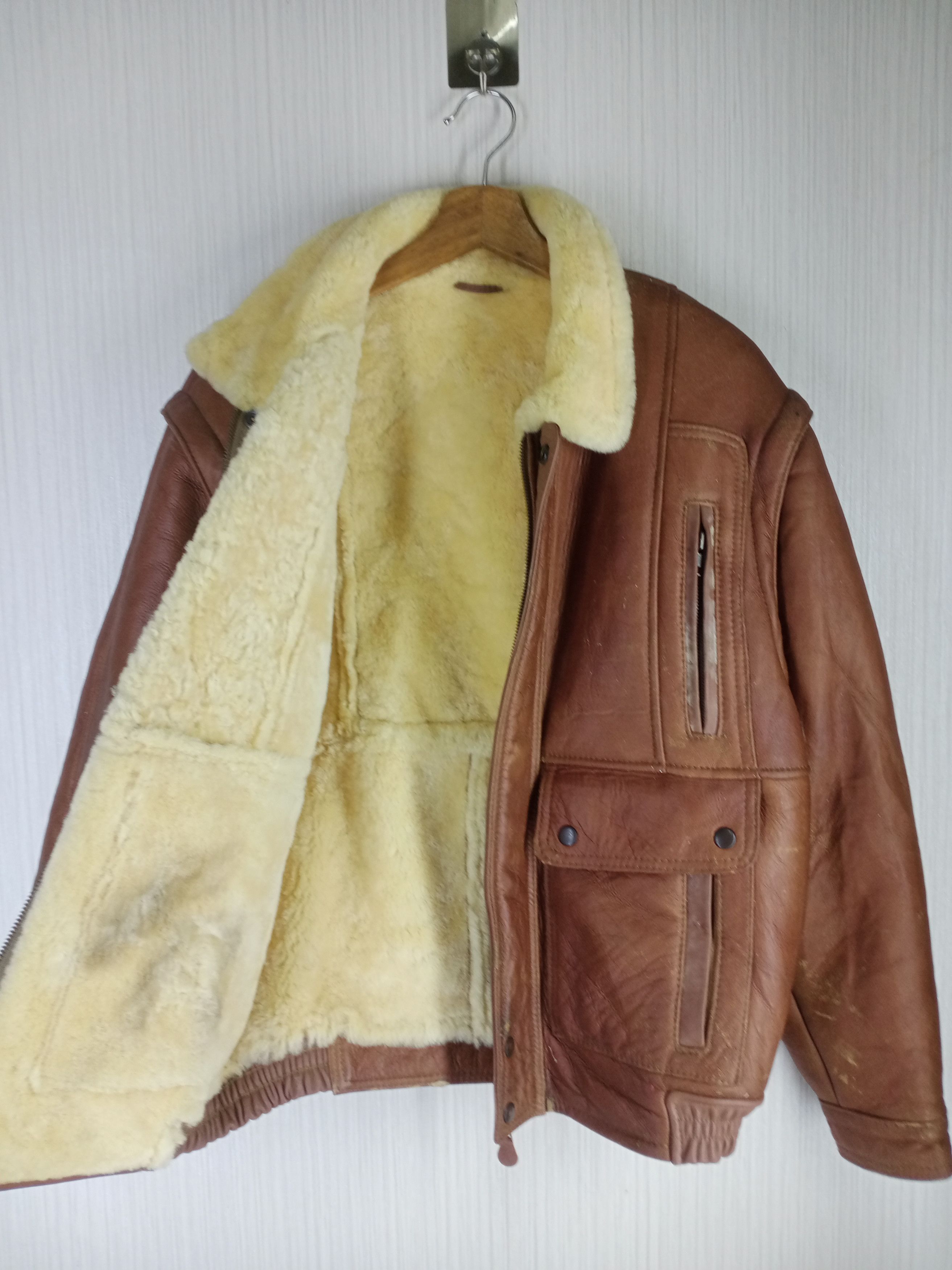 Canterbury of New Zealand Rare Vintage B-3 Canterbury Sheepskin Leather Fur Jacket Size US M / EU 48-50 / 2 - 5 Thumbnail
